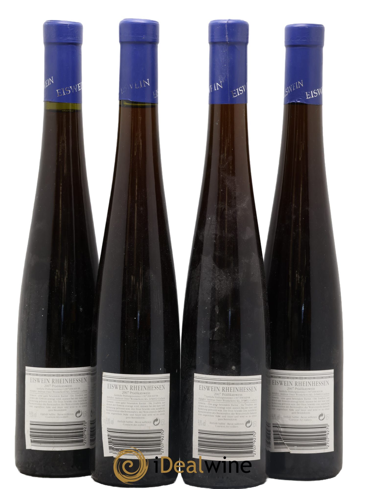 Allemagne Rheinhessen Eiswen Pradikatswein Andreas Oster 2007 - Lotto di 4 formati 50cl - 1