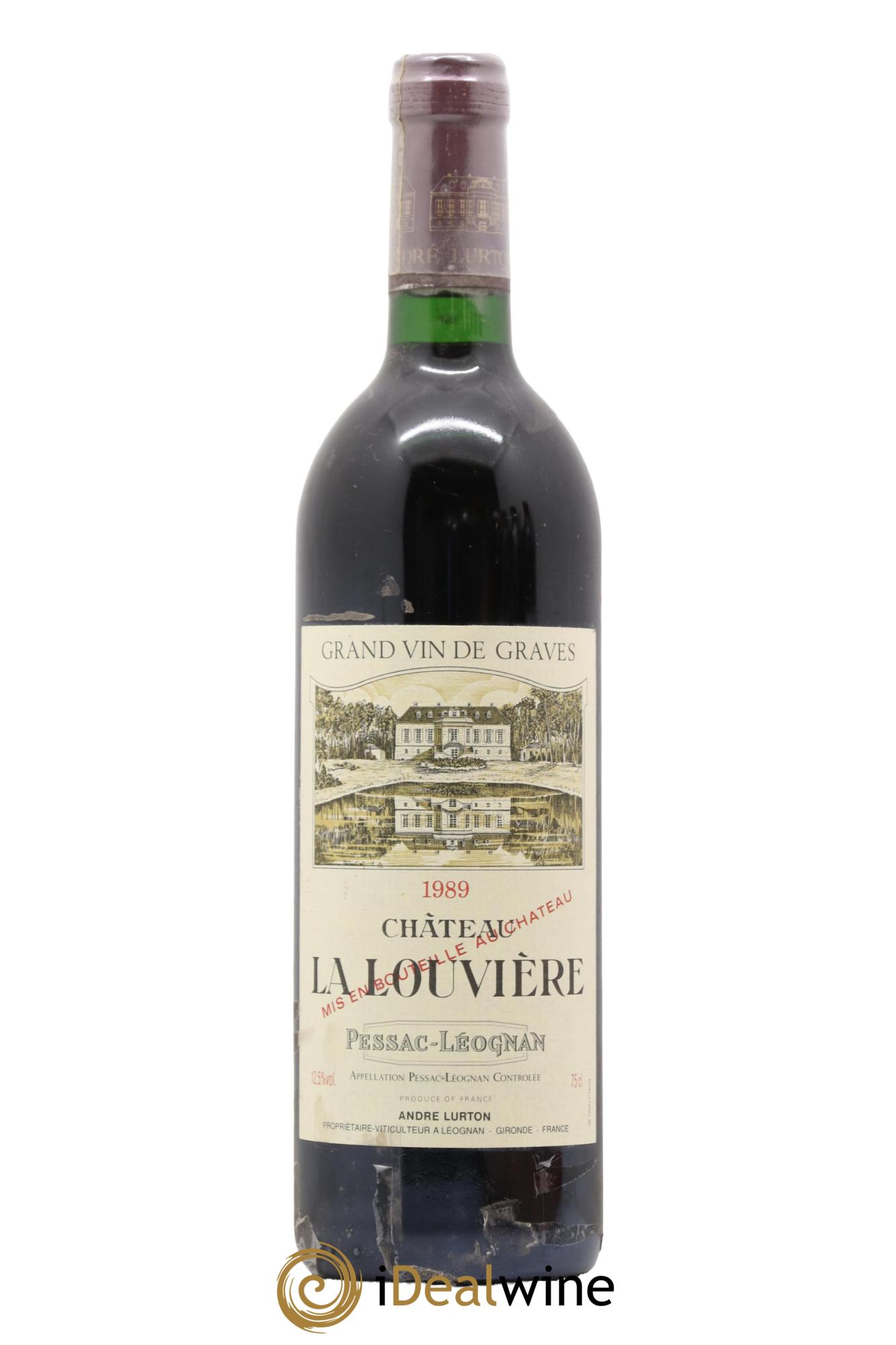 Château la Louvière 1989 - Lot de 1 bouteille - 0