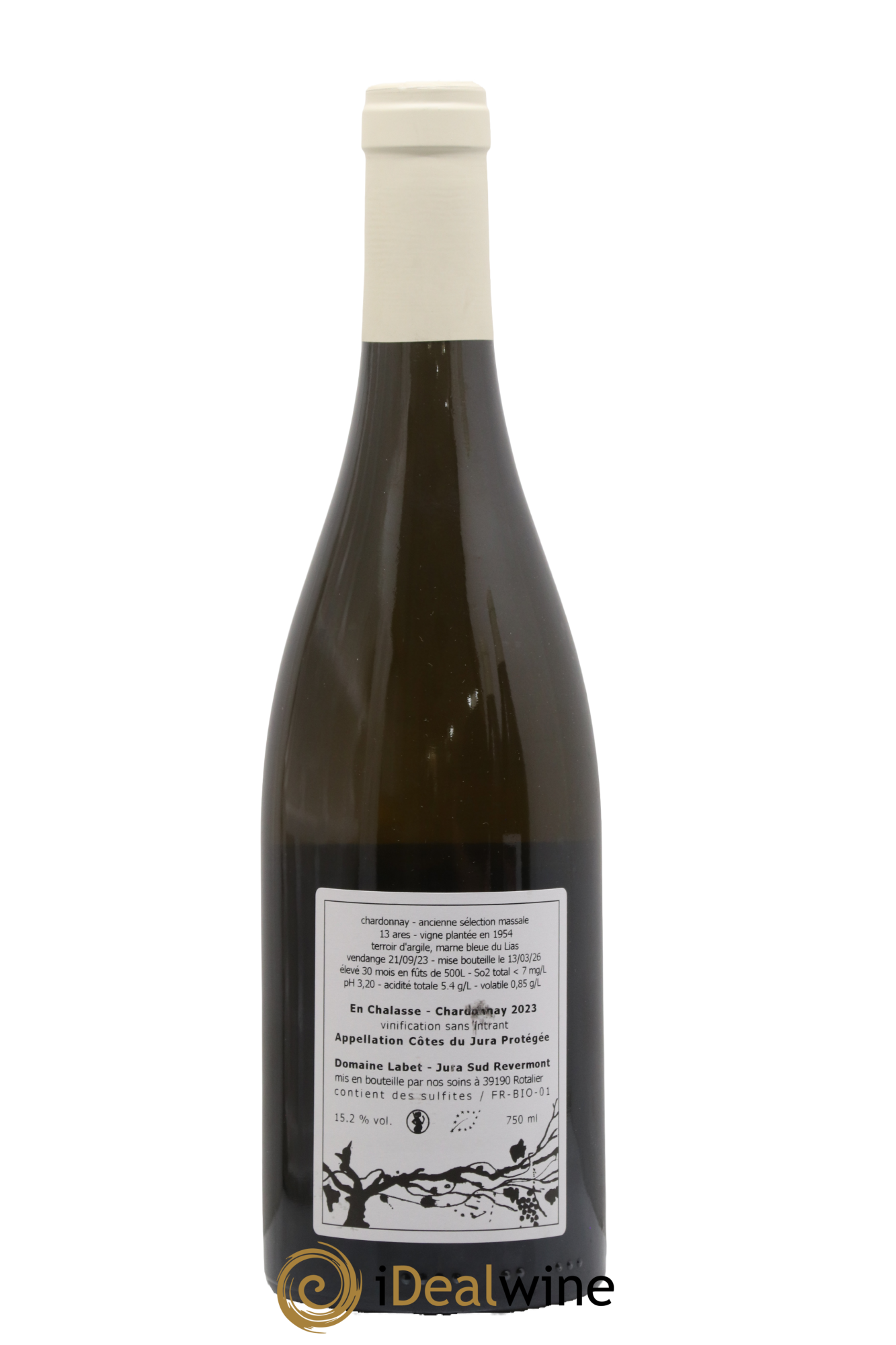 Côtes du Jura Chardonnay En Chalasse Romain - Julien - Charline Labet 2023 - Lot de 1 bouteille - 1