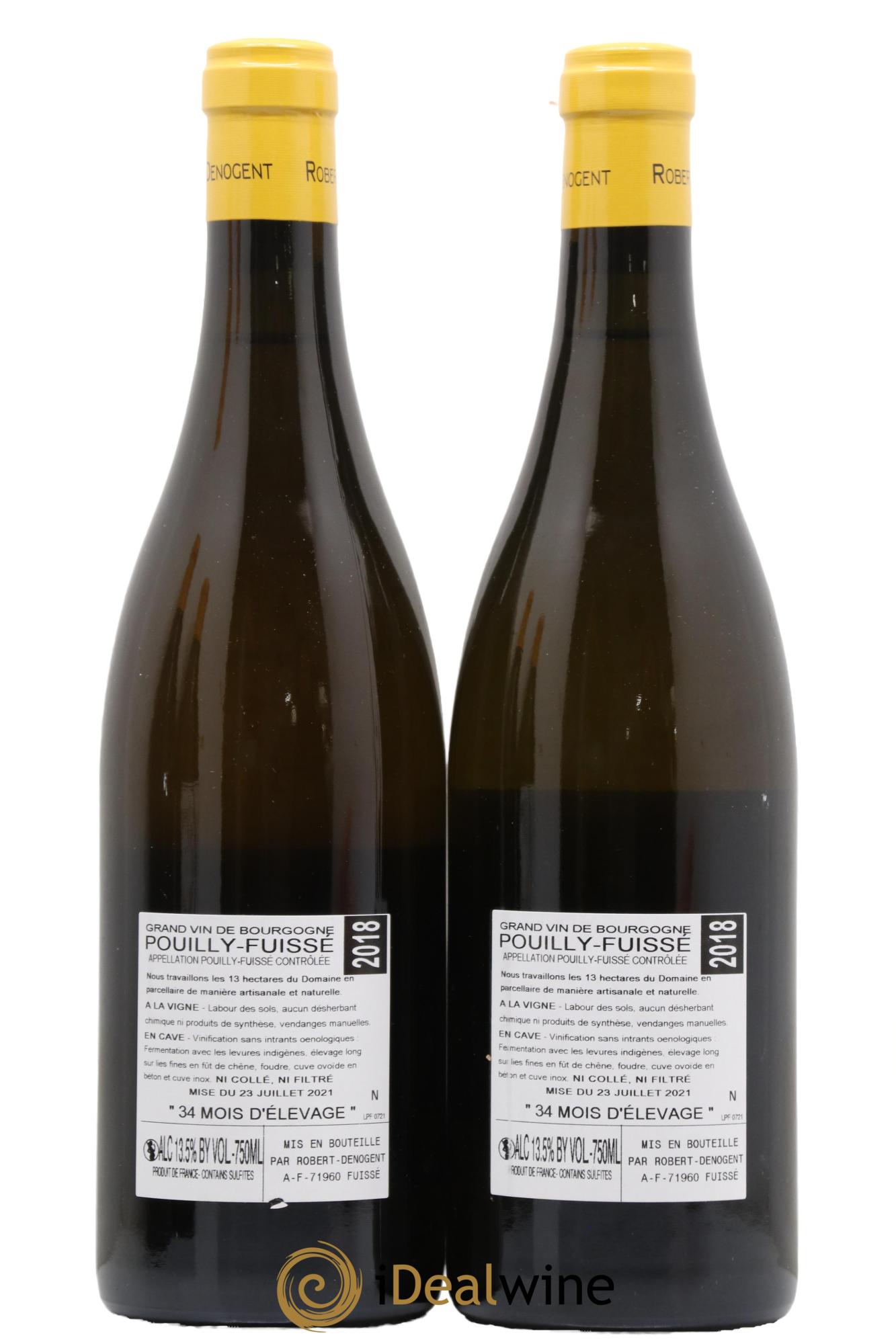 Pouilly-Fuissé La Croix Vieilles Vignes Robert Denogent (Domaine) 2018 - Posten von 2 Flaschen - 1