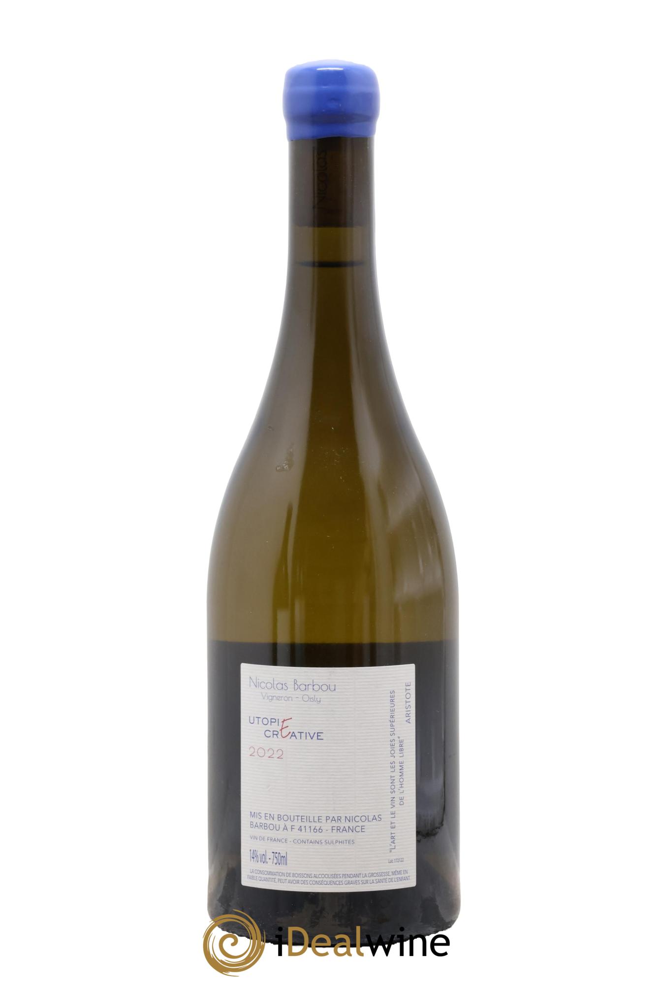 Vin de France Utopie Créative Nicolas Barbou 2022 - Lot de 1 bouteille - 1