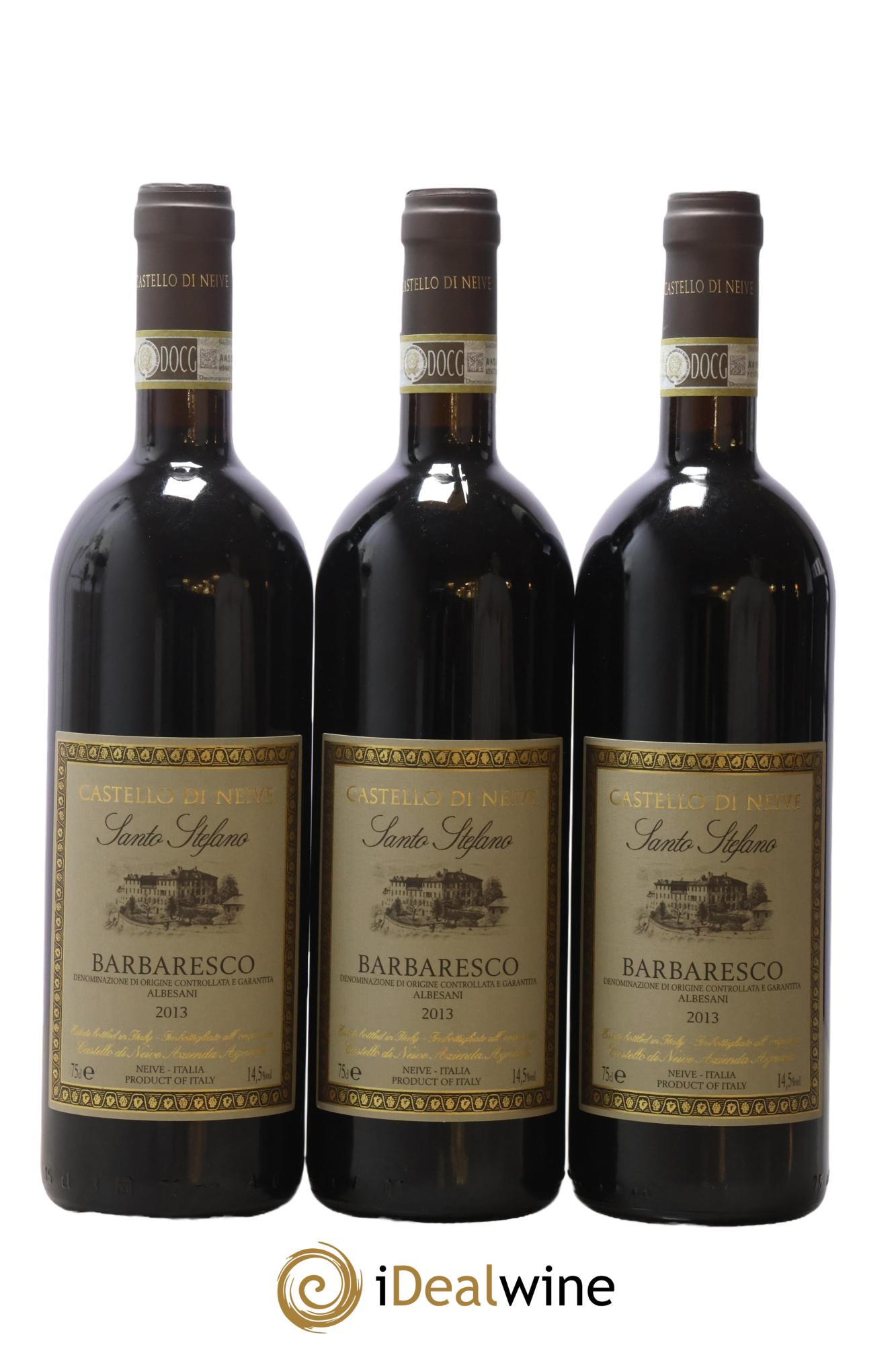 Barbaresco DOCG Vigna Santo Stefano Albesani Castello di Neive 2013 - Lot of 3 bottles - 0