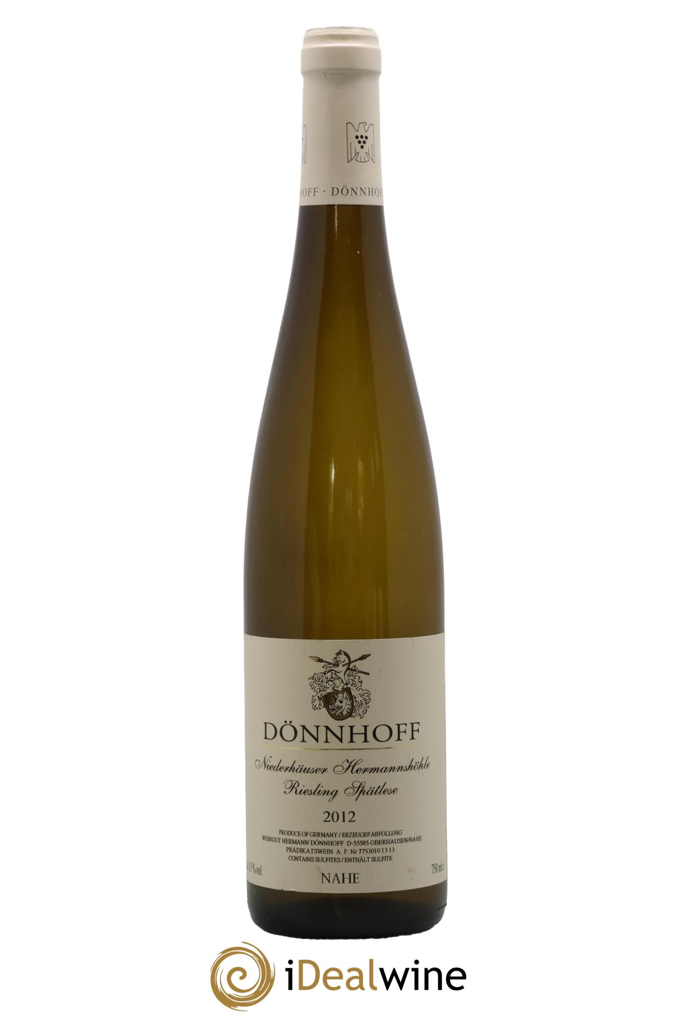 Riesling Donnhoff Niederhauser Hermannshohle Spatlese 2012 - Lot de 1 bouteille - 0