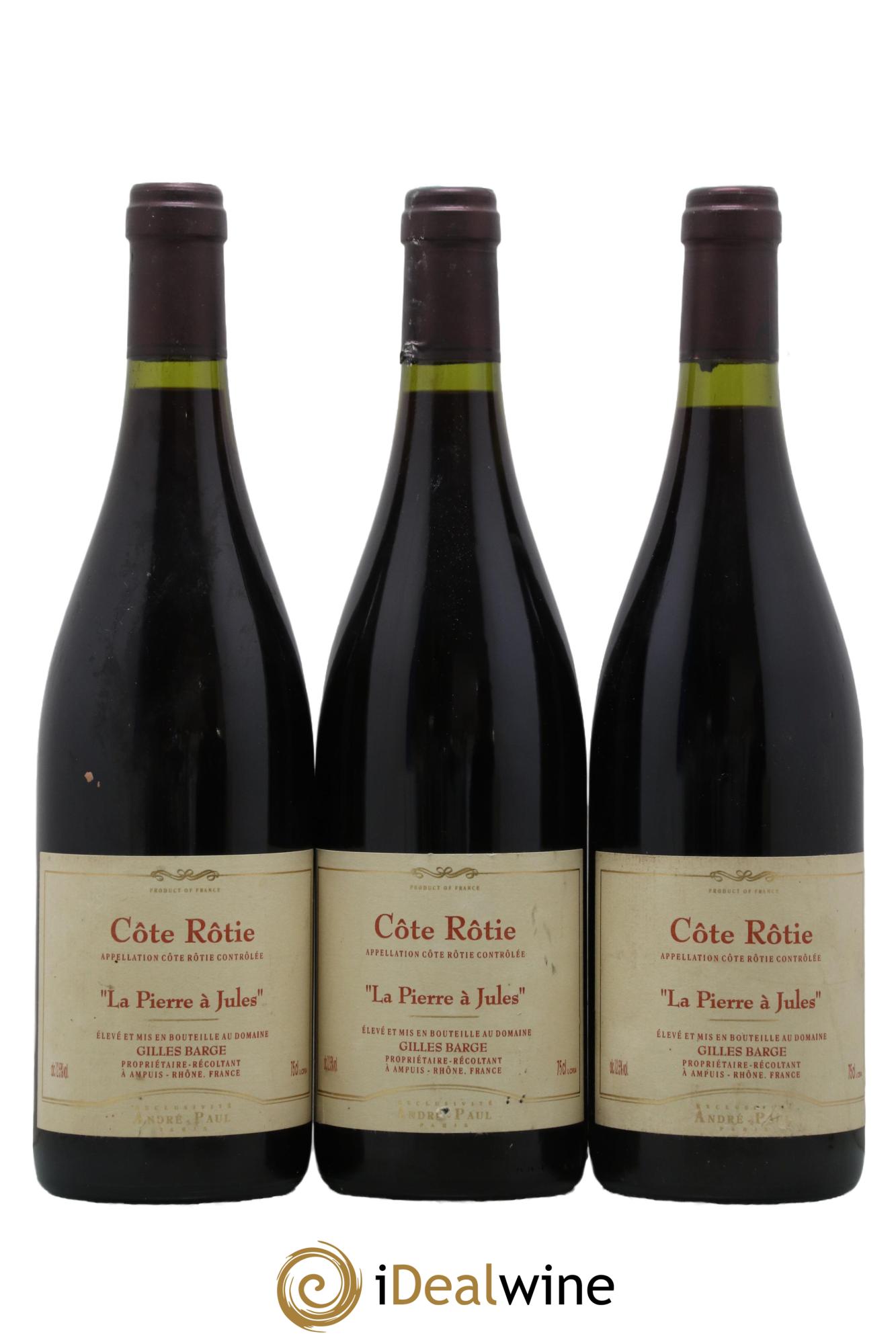 Côte-Rôtie La Pierre à Jules Gilles Barge 2005 - Lot de 3 bouteilles - 0