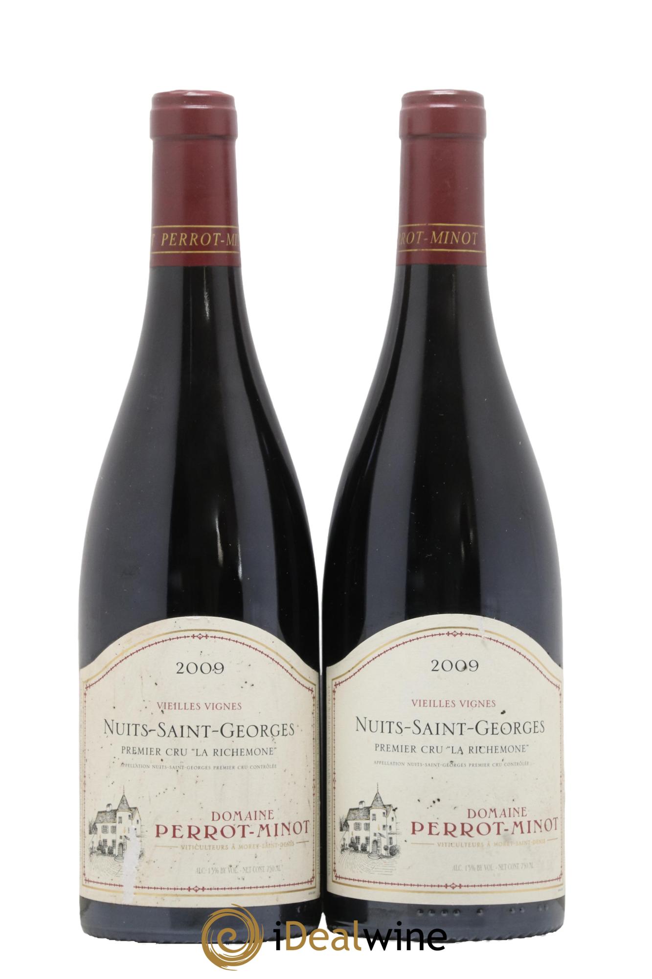 Nuits-Saint-Georges 1er Cru La Richemone Vieilles Vignes Perrot-Minot 2009 - Posten von 2 Flaschen - 0