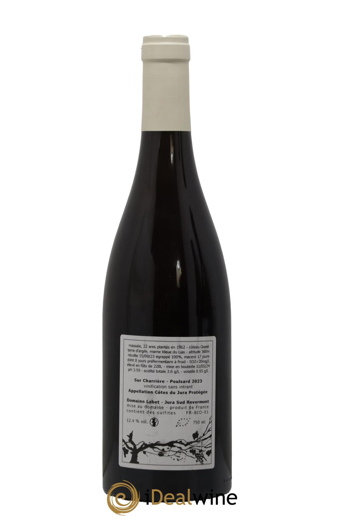 Côtes du Jura Poulsard Sur Charrière Romain - Julien - Charline Labet 2023 - Lot de 1 bouteille - 1