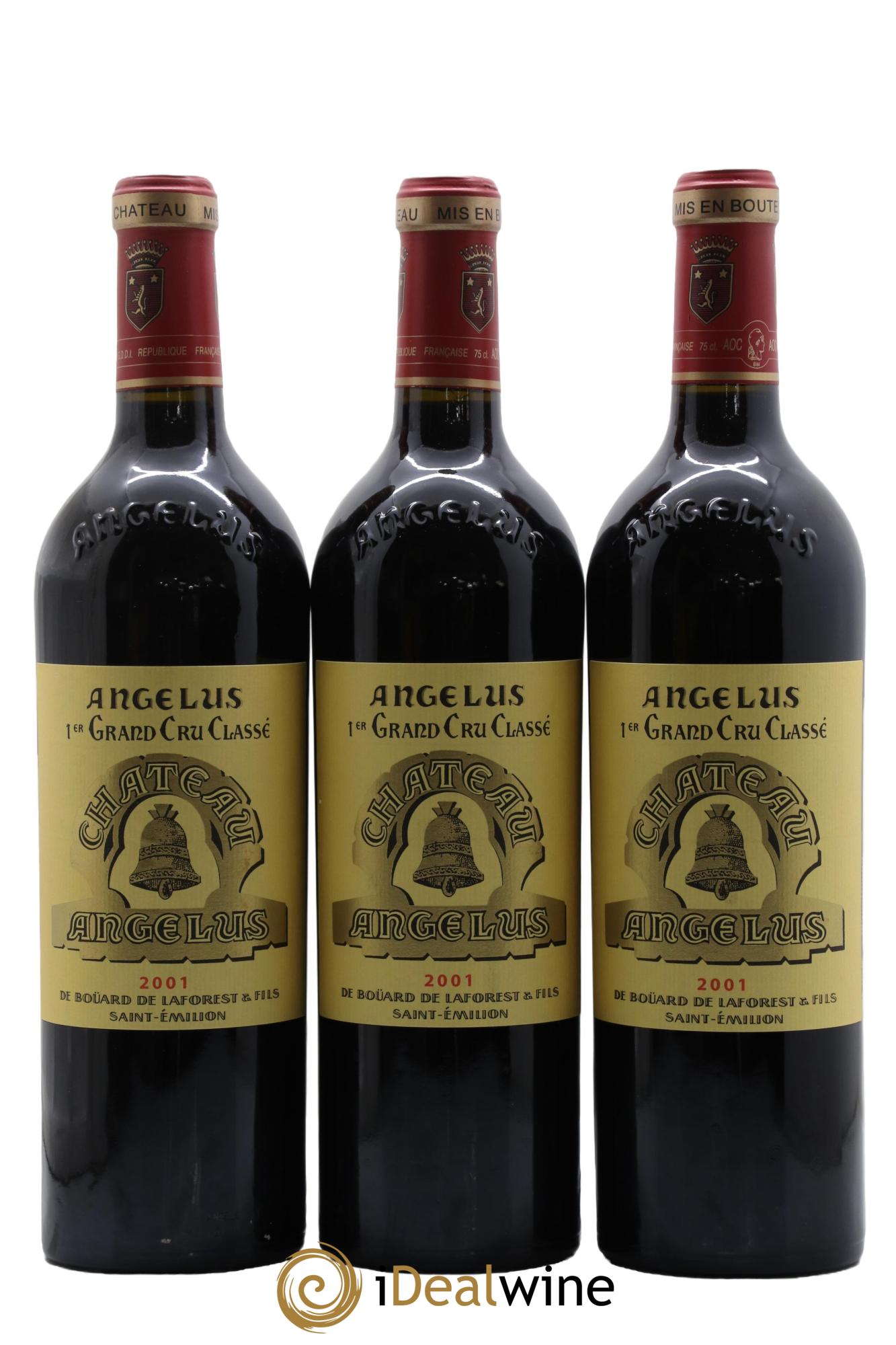 Château Angélus 1er Grand Cru Classé A 2001 - Lot of 3 bottles - 0
