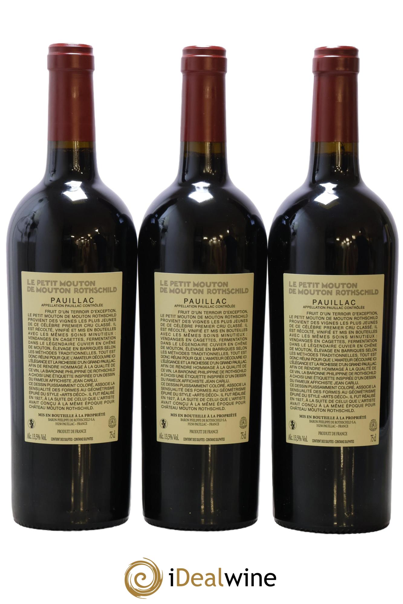 Petit Mouton Second Vin  2019 - Lot de 3 bouteilles - 1