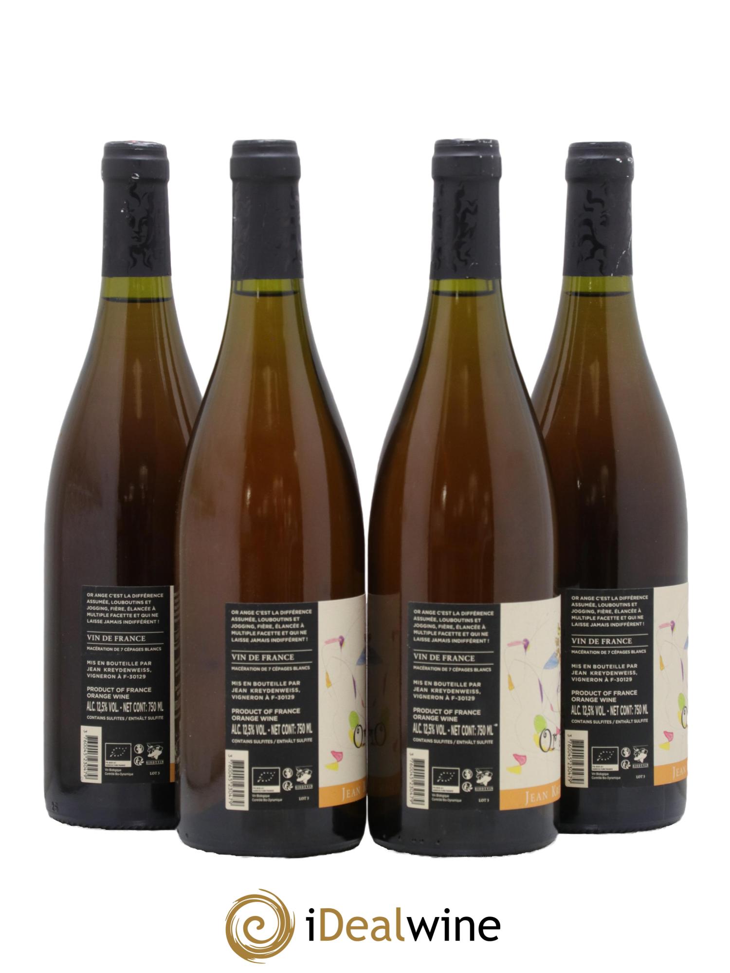 Vin de France Or Ange blanc de macération Mark Kreydenweiss 2022 - Lot of 4 bottles - 1