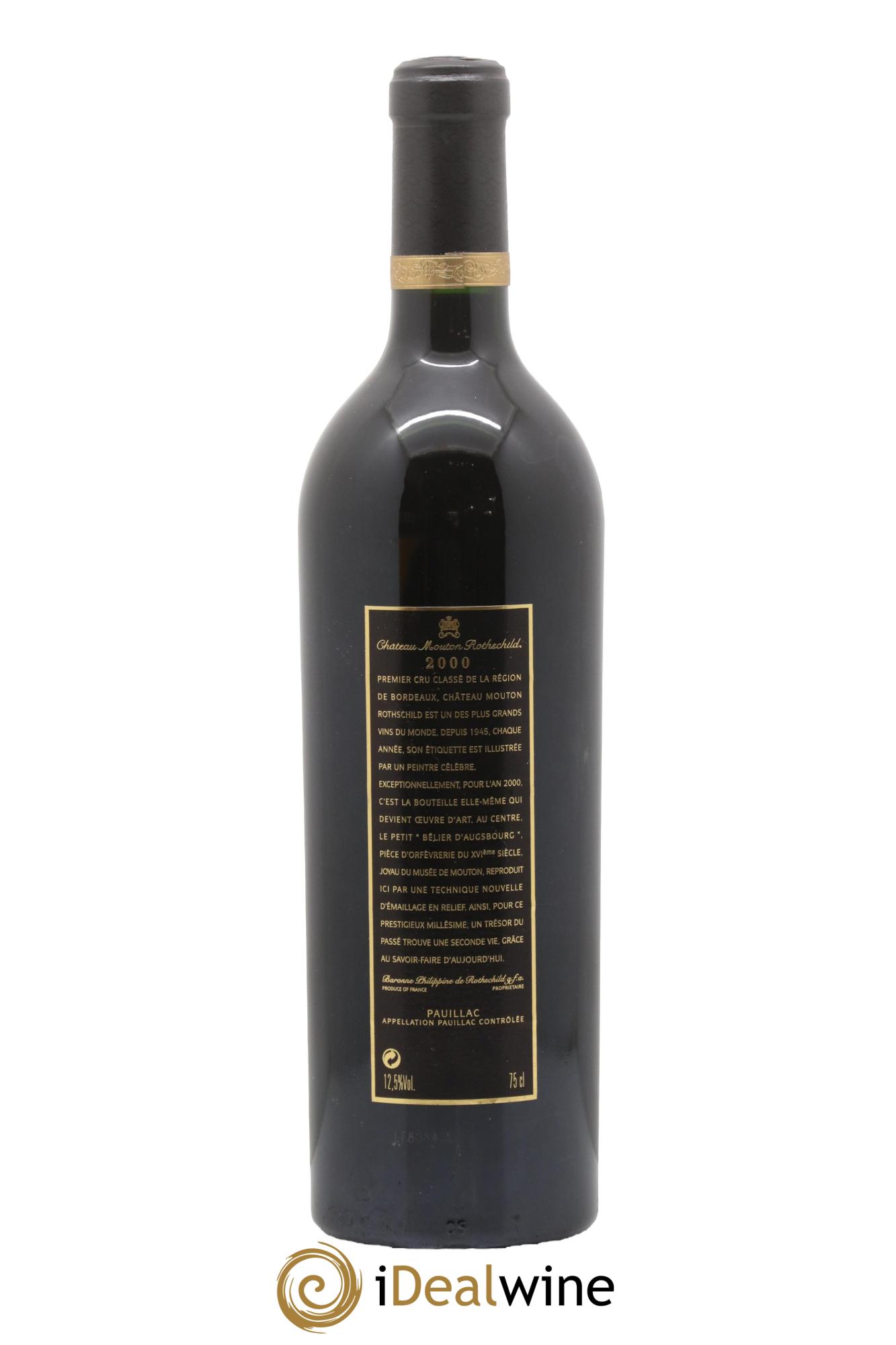 Château Mouton Rothschild 1er Grand Cru Classé 2000 - Lot de 1 bouteille - 1