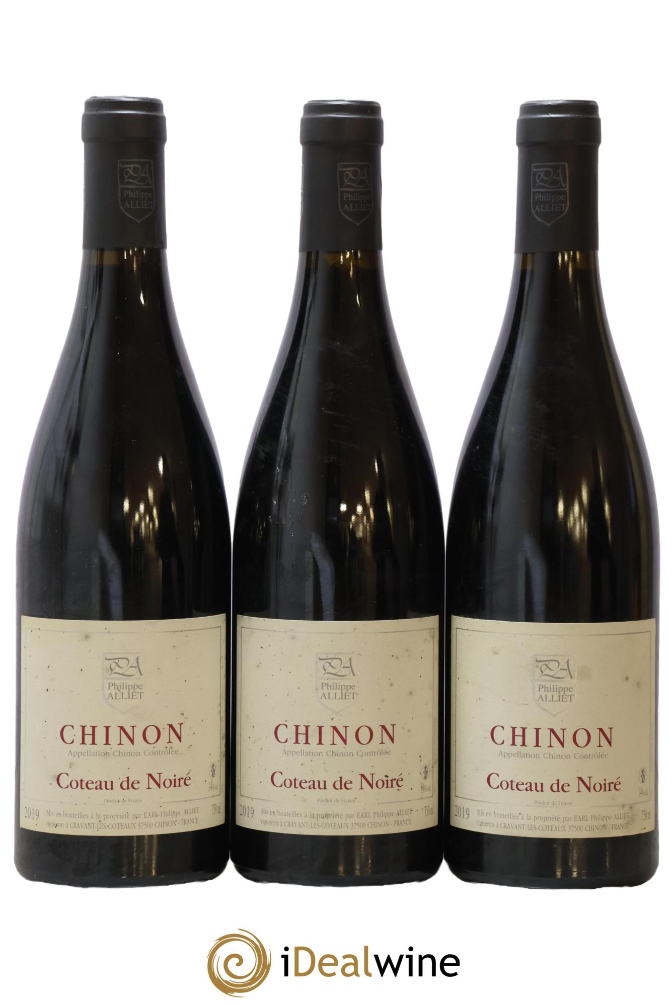Chinon Coteau de Noiré Philippe Alliet 2019 - Lot de 3 bouteilles - 0