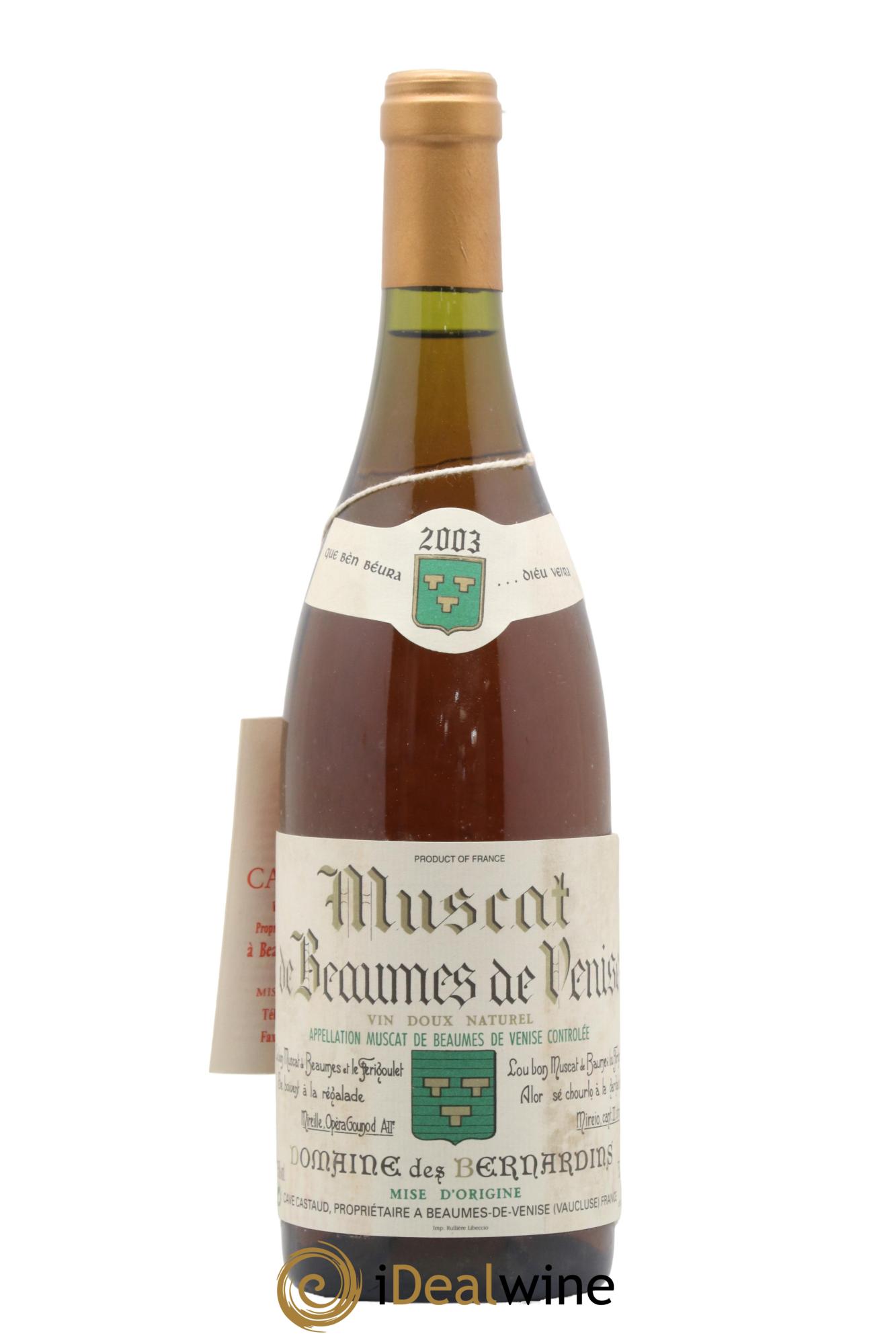 Muscat de Beaumes de Venise des Bernardins (Domaine) 2003 - Lotto di 1 bottiglia - 0
