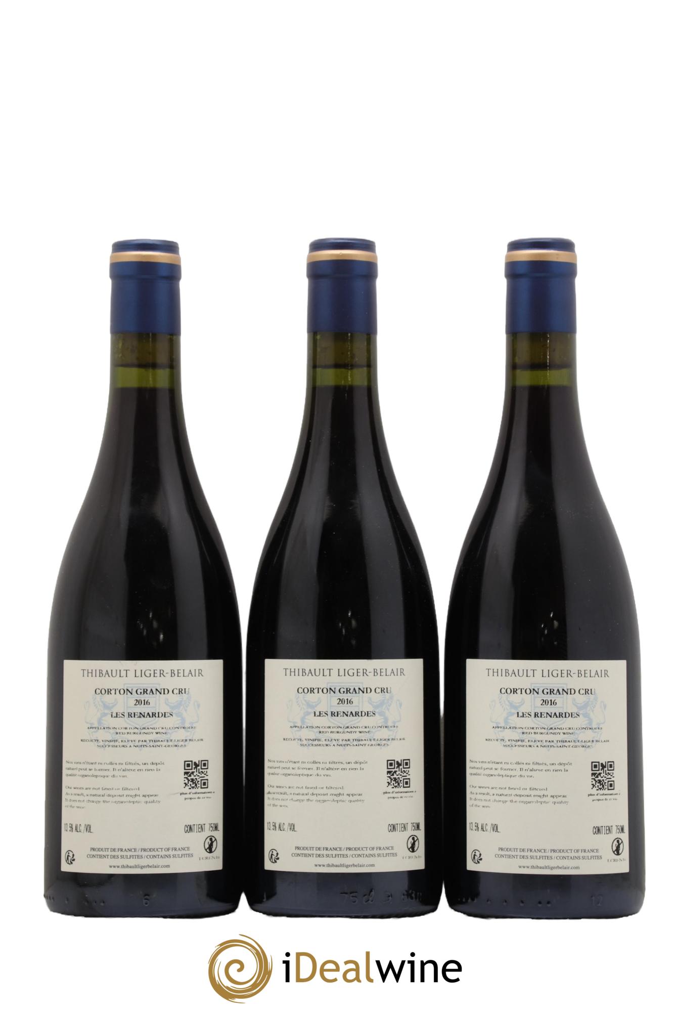 Corton Grand Cru Les Renardes Thibault Liger-Belair 2016 - Lot de 3 bouteilles - 1