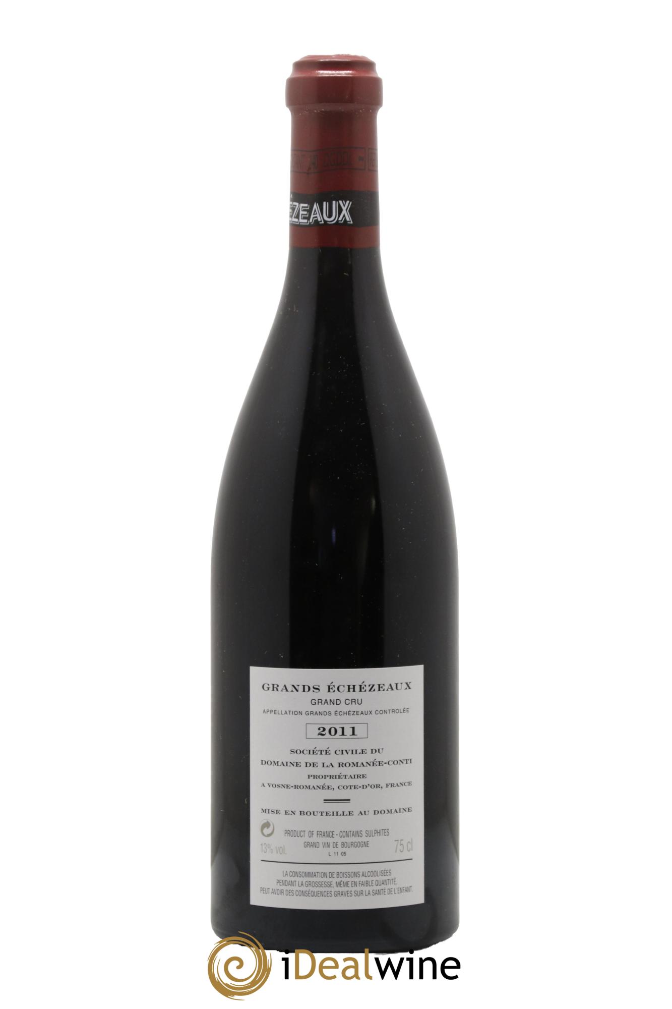 Grands-Echezeaux Grand Cru Domaine de la Romanée-Conti 2011 - Posten von 1 Flasche - 1