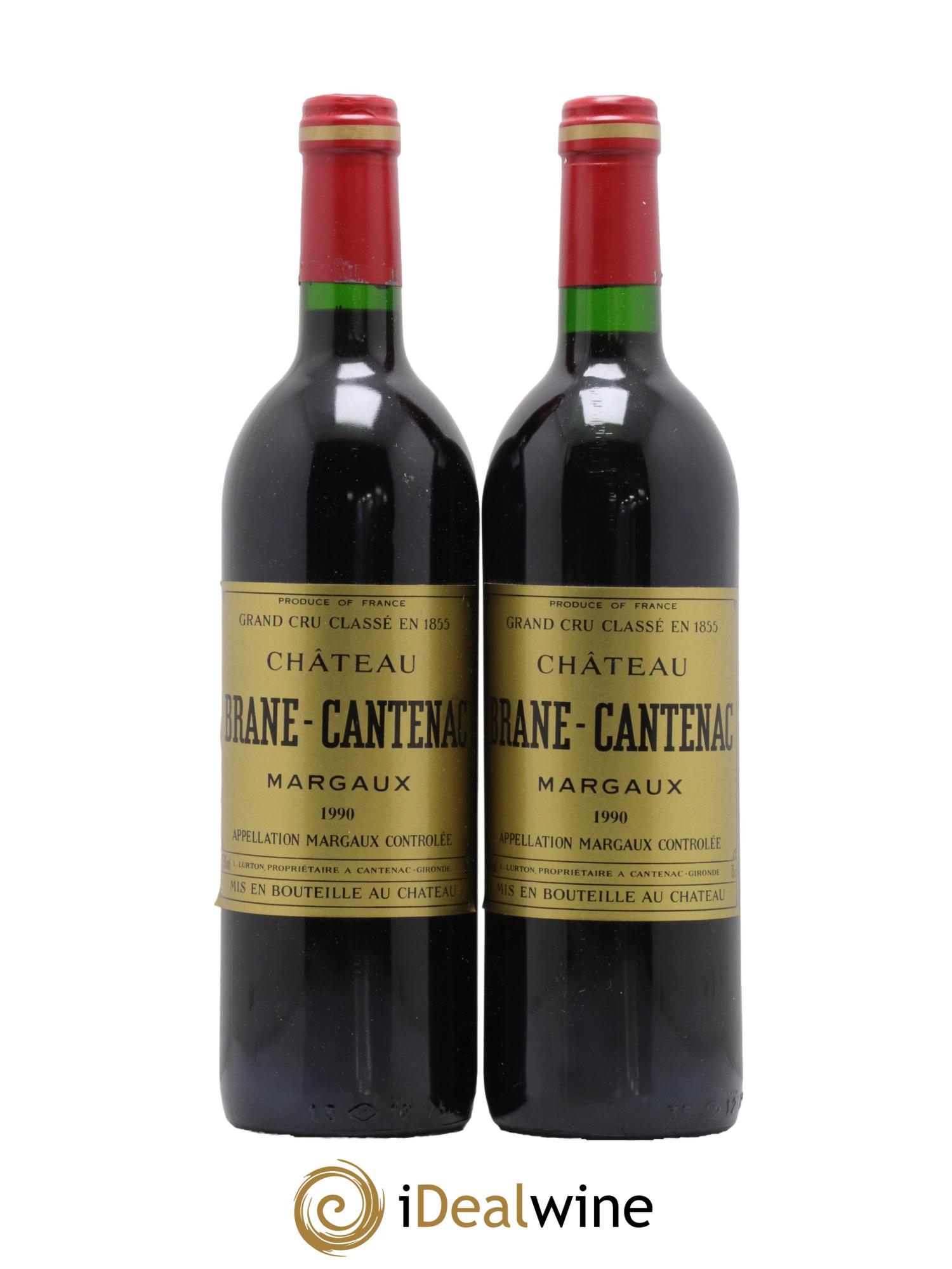 Château Brane Cantenac 2ème Grand Cru Classé 1990 - Lot de 2 bouteilles - 0