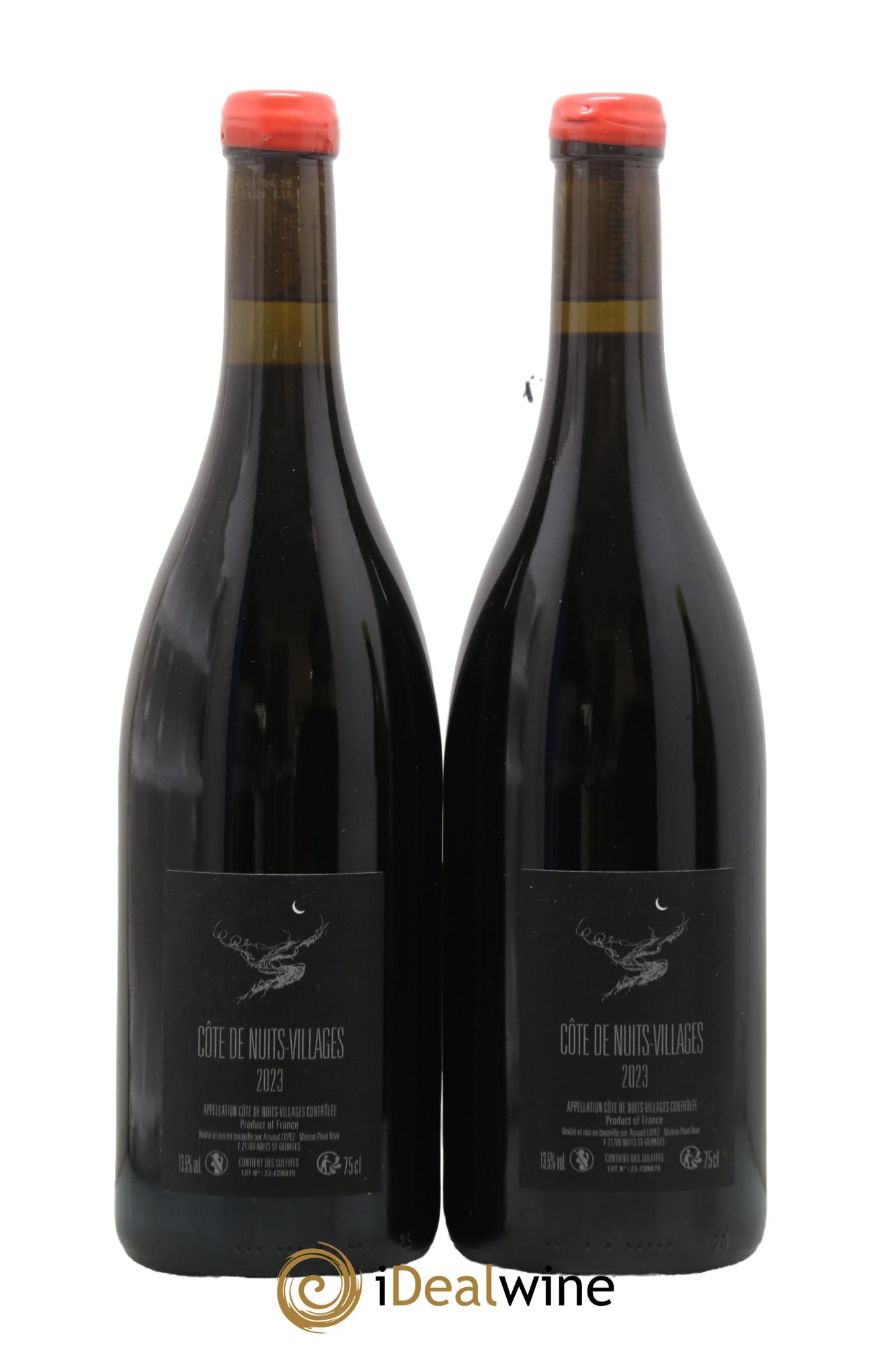 Côte de Nuits-Villages Arnaud Lopez 2023 - Lot de 2 bouteilles - 1