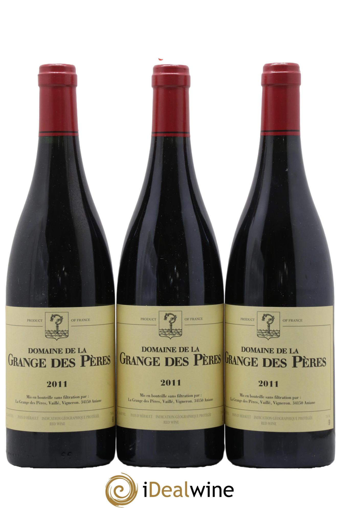 IGP Pays d'Hérault Grange des Pères Laurent Vaillé 2011 - Lotto di 3 bottiglie - 0