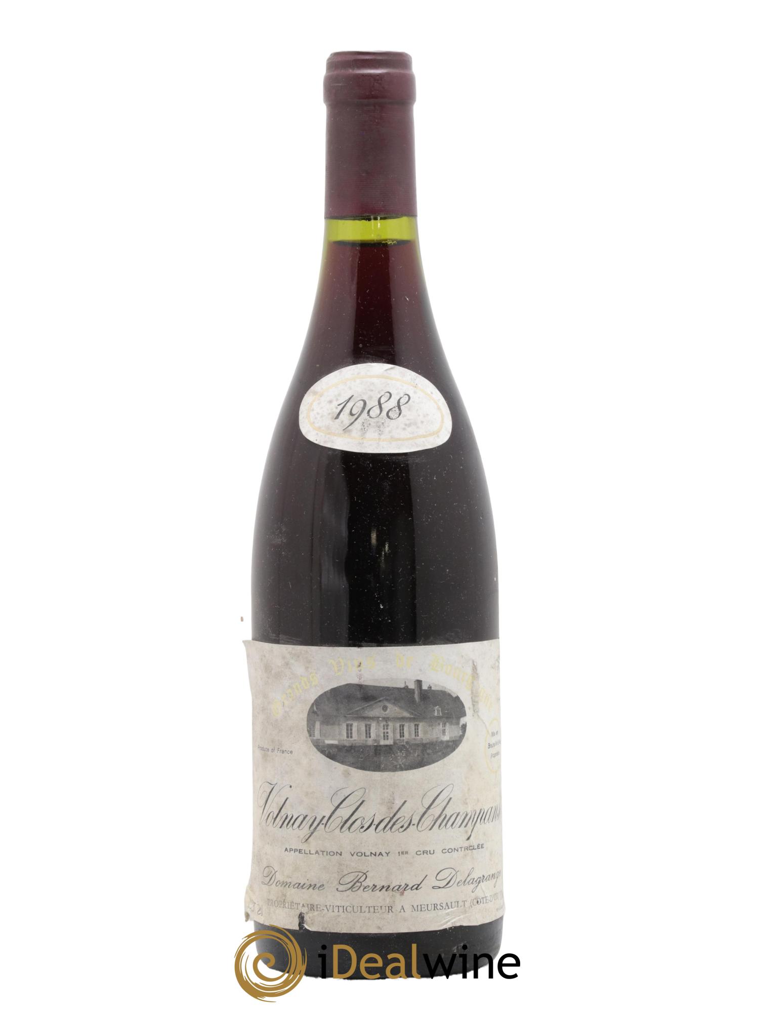 Volnay 1er Cru Clos des Champans Bernard Delagrange 1988 - Lot of 1 bottle - 0