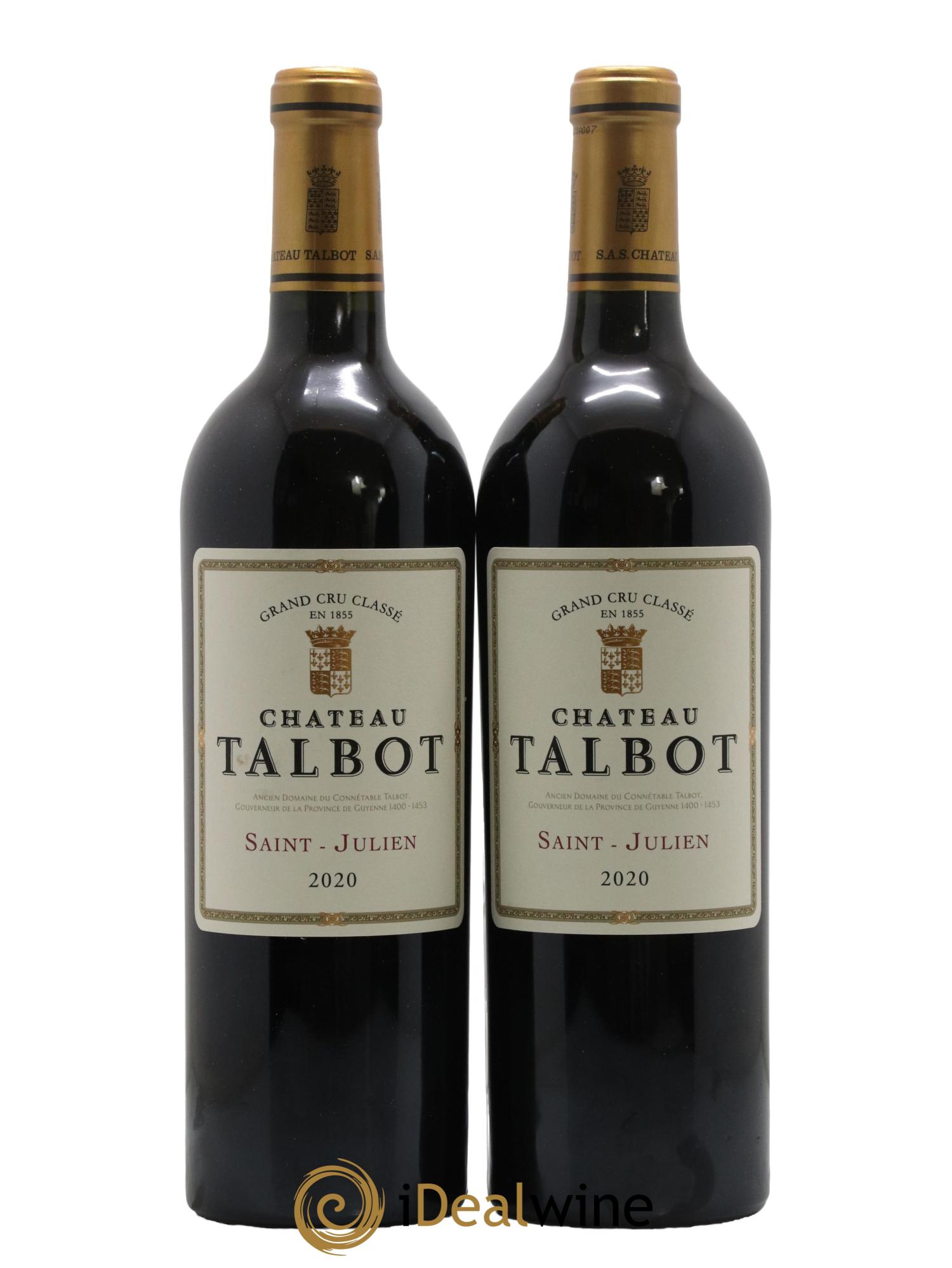 Château Talbot 4ème Grand Cru Classé 2020 - Lot de 2 bouteilles - 0