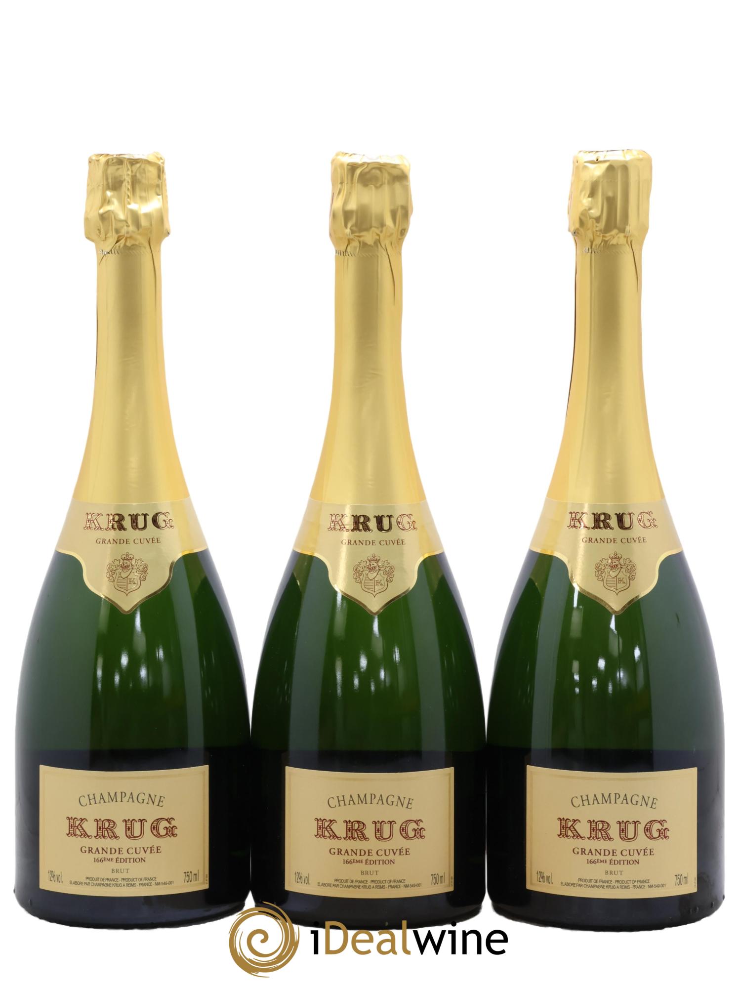 Grande Cuvée - 166ème édition Krug - Lot de 3 bouteilles - 0