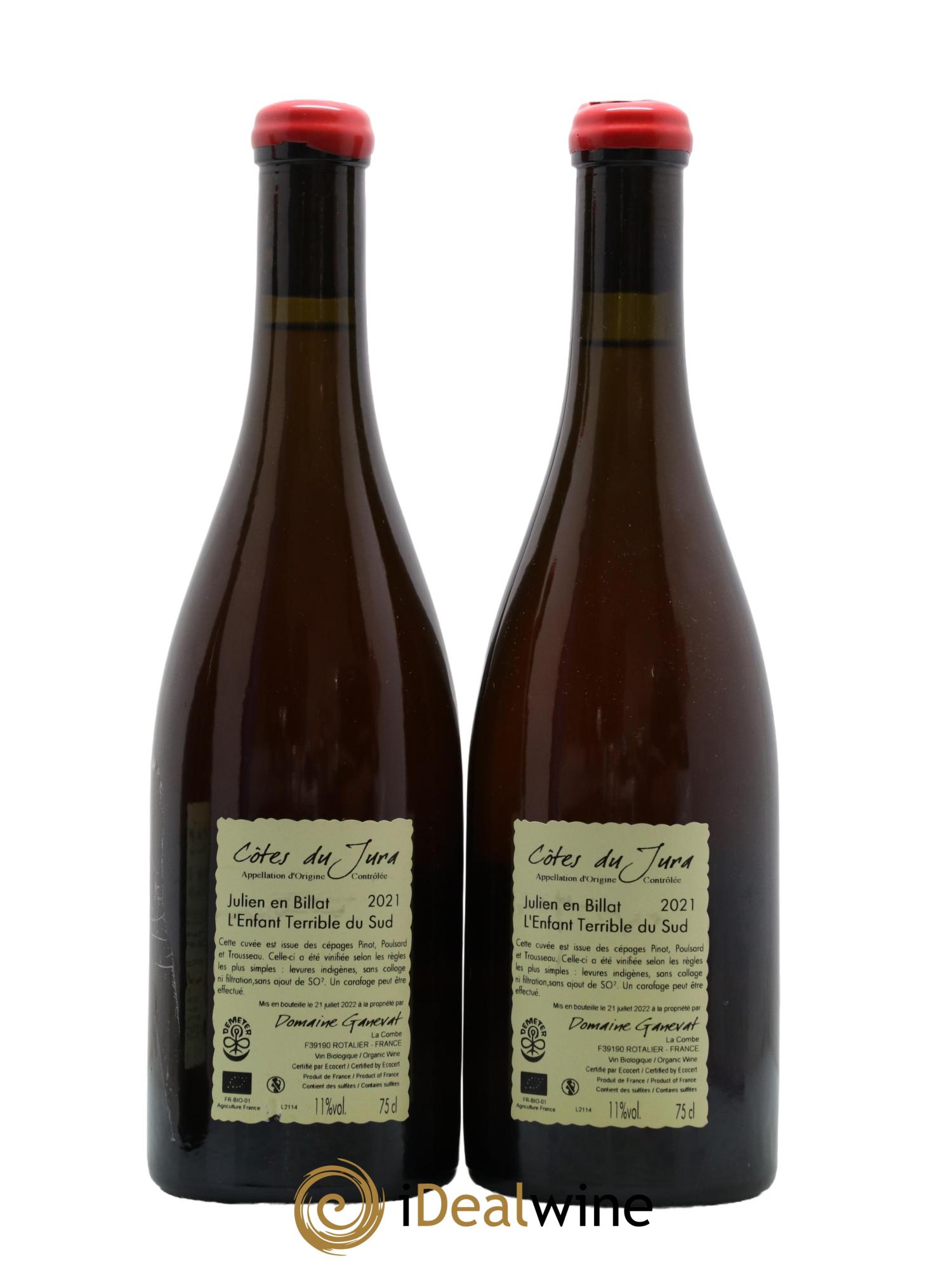 Côtes du Jura Julien en Billat l'enfant terrible du Sud Jean-François Ganevat (Domaine) 2021 - Lot de 2 bouteilles - 1