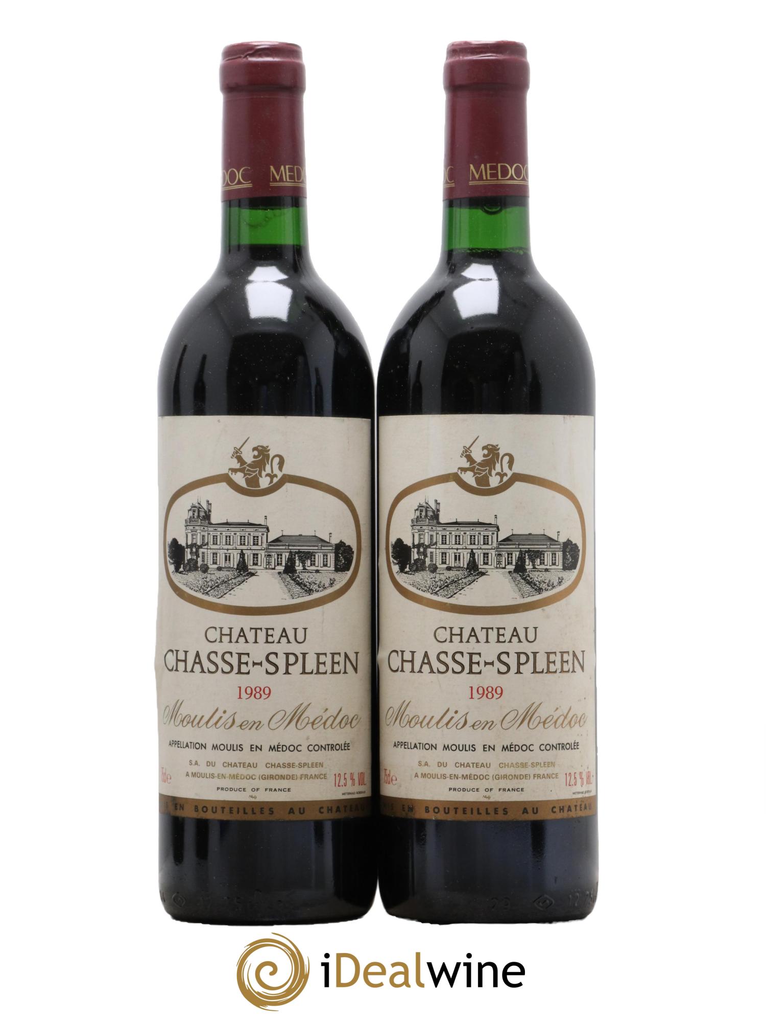 Château Chasse Spleen 1989 - Lot de 2 bouteilles - 0