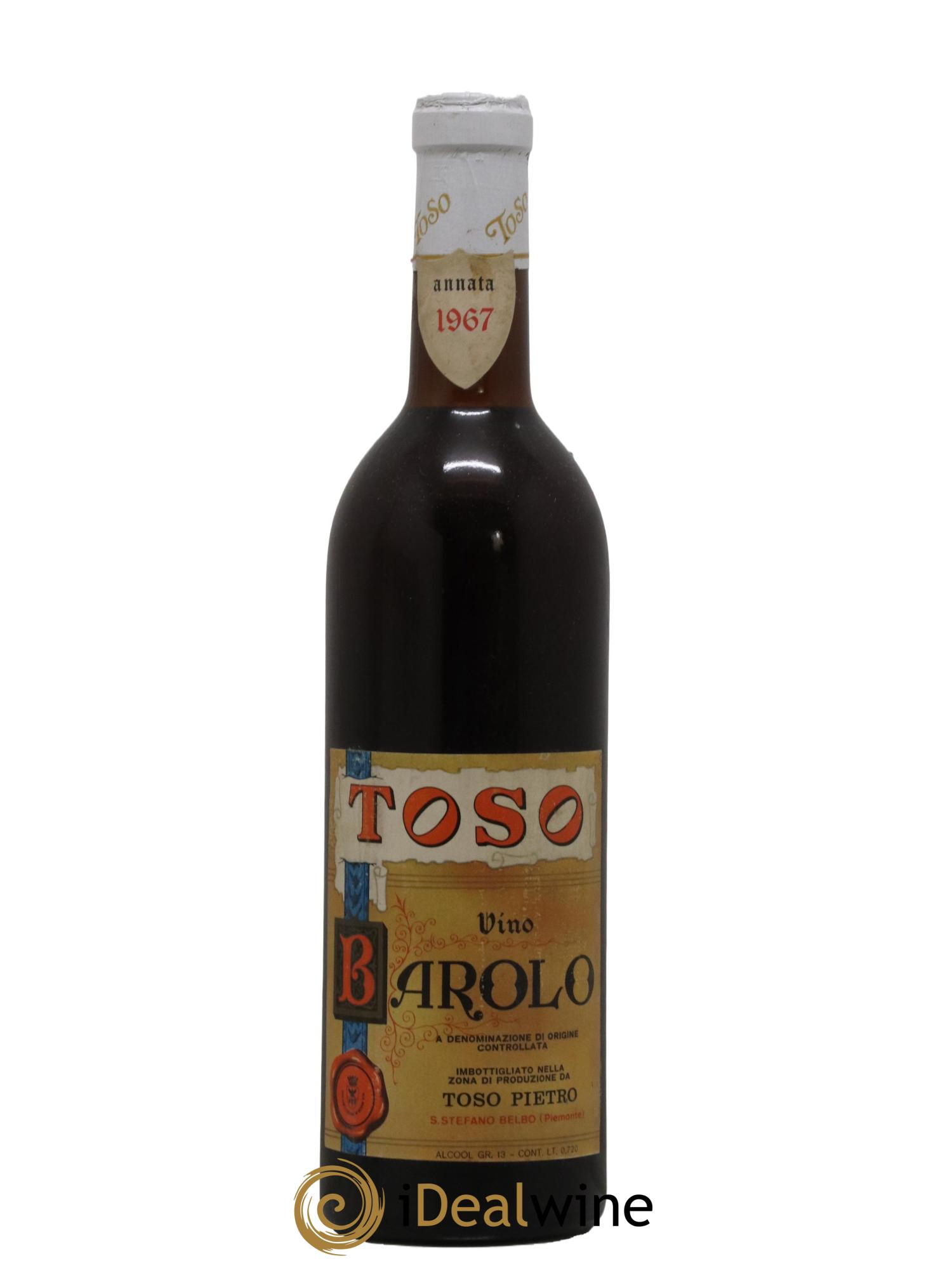Barolo Toso Pietro 1967 - Lot de 1 bouteille - 0