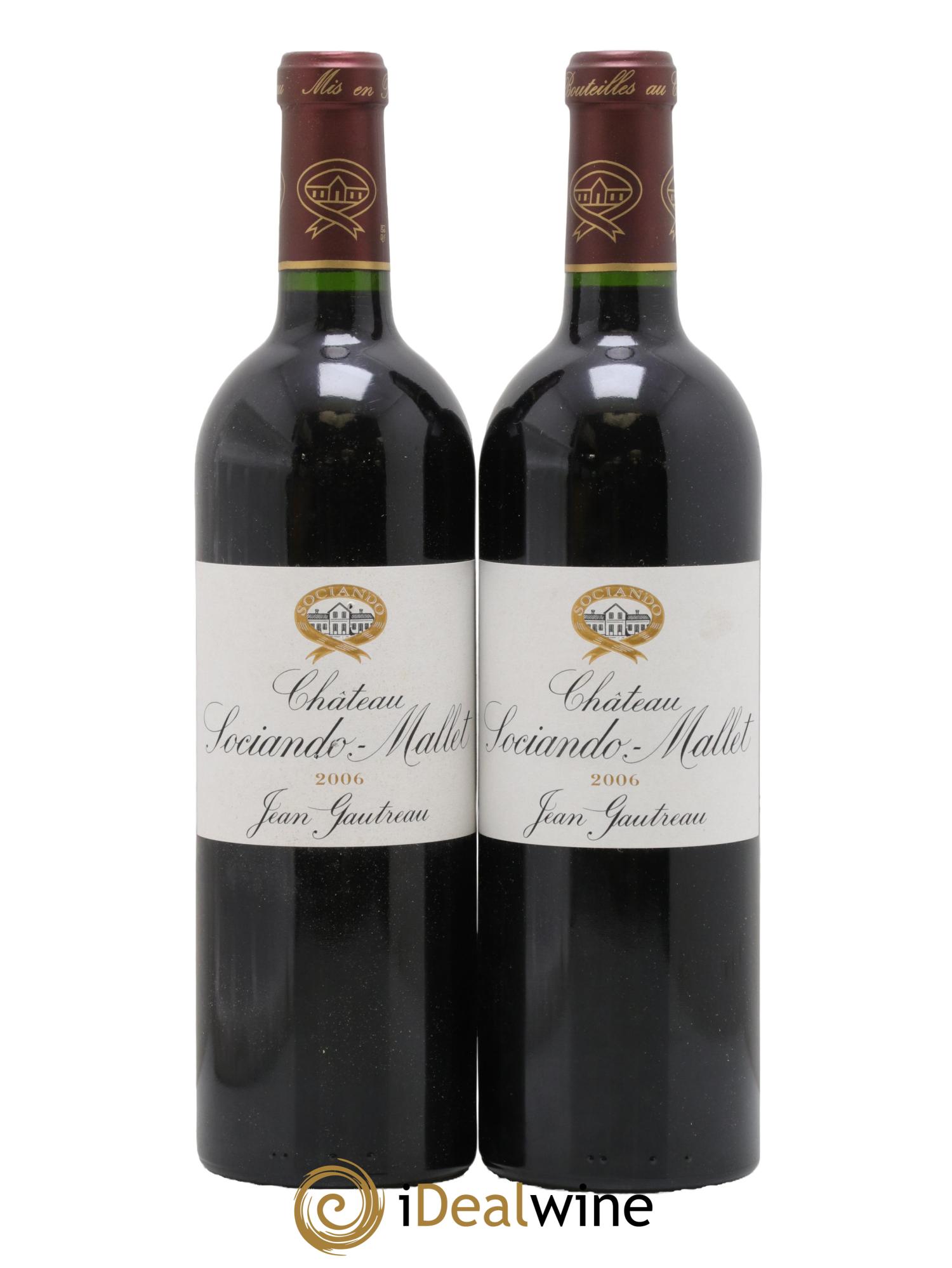 Château Sociando Mallet 2006 - Lot de 2 bouteilles - 0