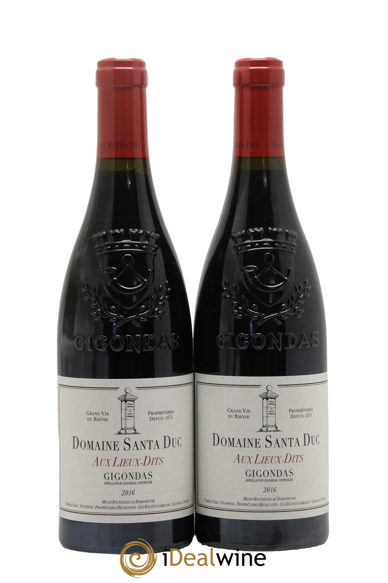 Gigondas Santa Duc (Domaine)  Aux Lieux dits Famille Gras 2016 - Lot de 2 bouteilles - 0