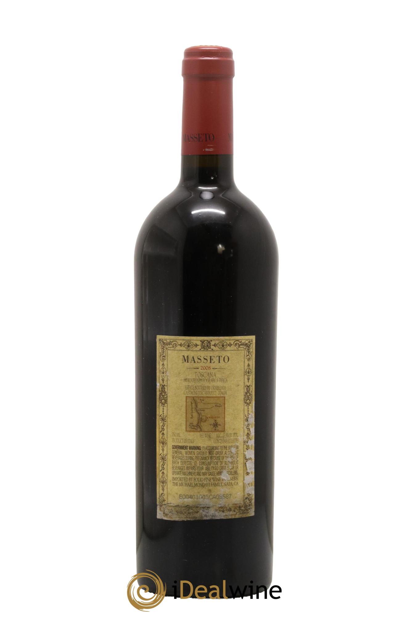 Toscana IGT Tenuta Dell'Ornellaia Masseto Frescobaldi 2008 - Lotto di 1 bottiglia - 1