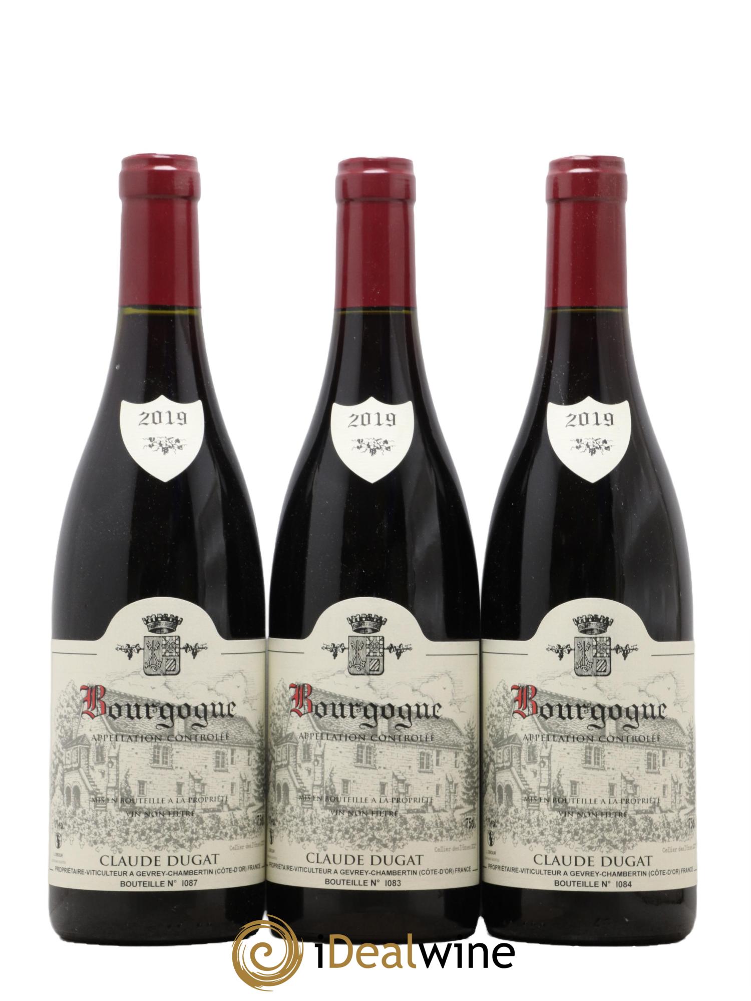 Bourgogne Claude Dugat 2019 - Lot de 3 bouteilles - 0