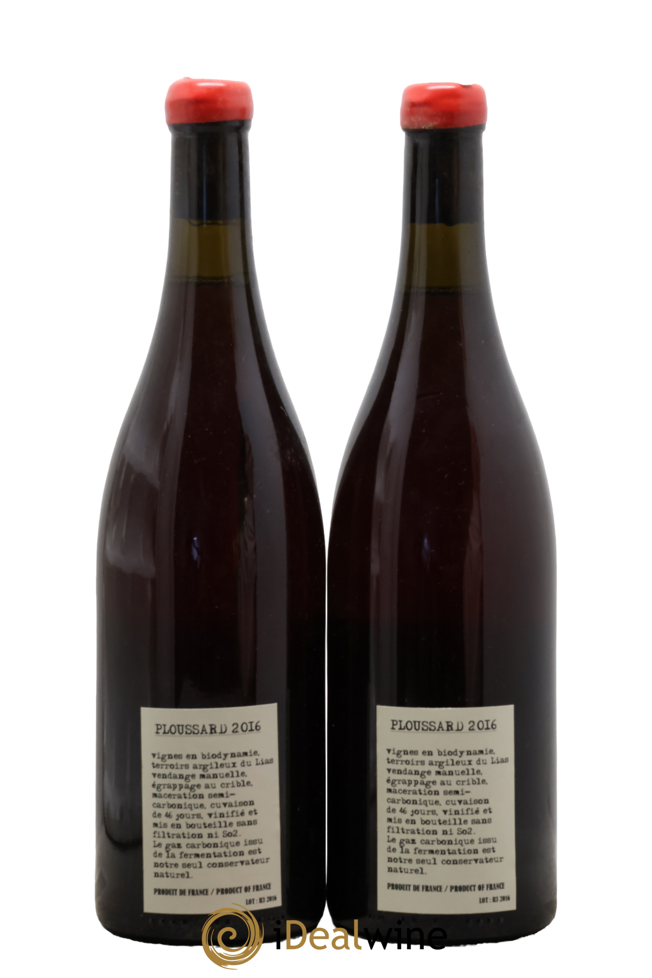 Arbois-Pupillin Ploussard Adeline Houillon & Renaud Bruyère 2016 - Lot de 2 bouteilles - 1