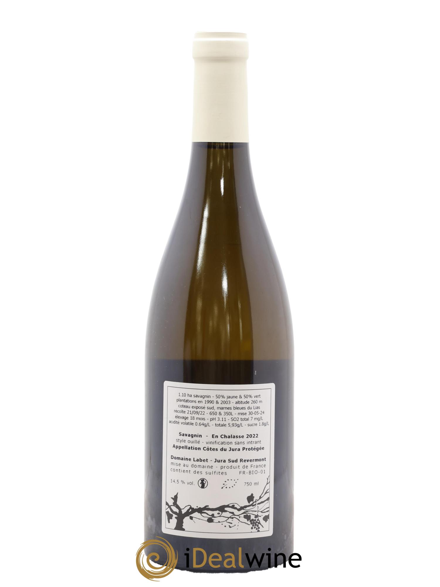 Côtes du Jura Savagnin en Chalasse Romain - Julien  - Charline Labet 2022 - Lot de 1 bouteille - 1