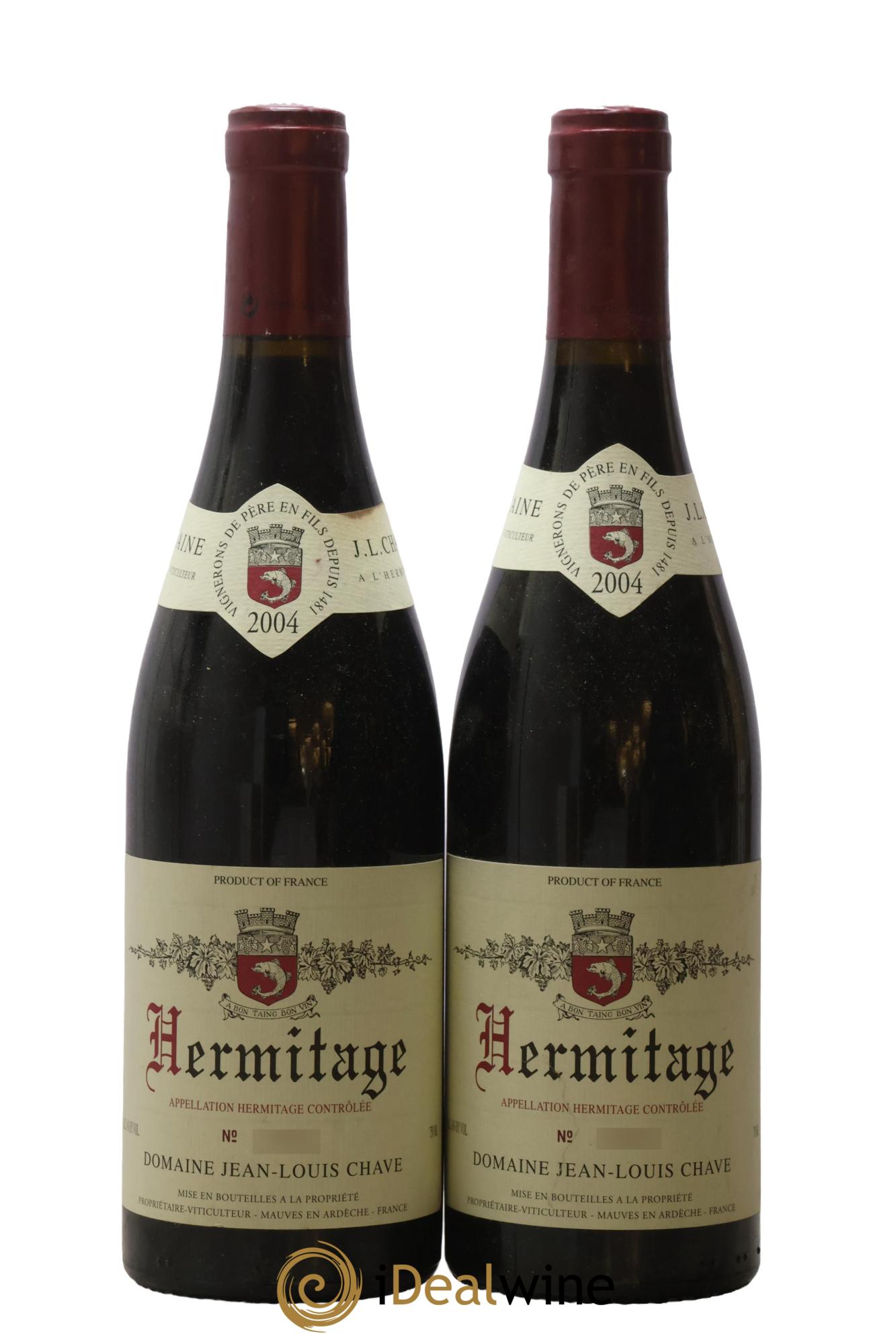 Hermitage Jean-Louis Chave 2004 - Lot de 2 bouteilles - 0