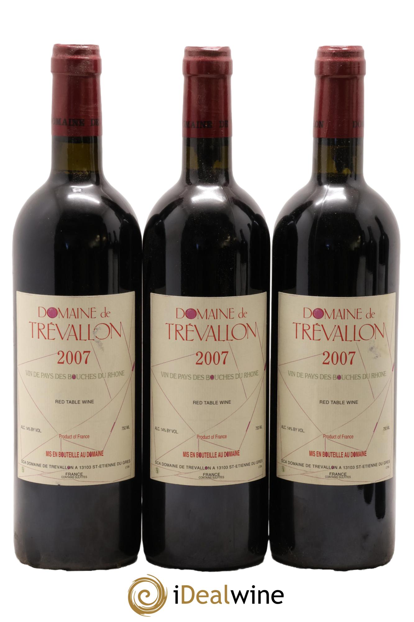 VDP Bouches du Rhône Trévallon (Domaine de) Eloi Dürrbach 2007 - Posten von 6 Flaschen - 2