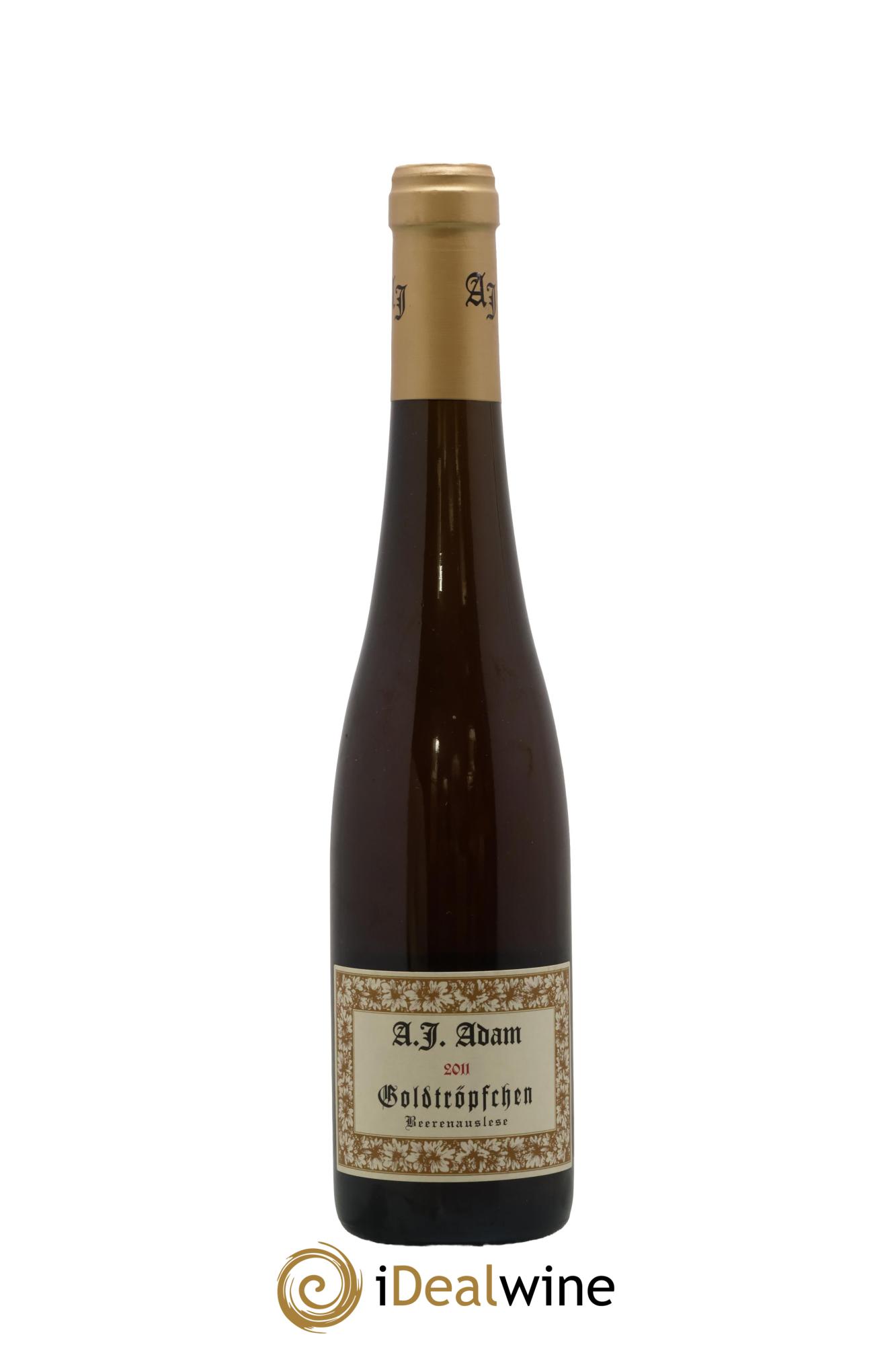 Vins Etrangers Allemagne Piesoporter Goldtröpfchen Beerenauslese Weingut A.J. Adam 2011 - Lot de 1 demi bouteille - 0