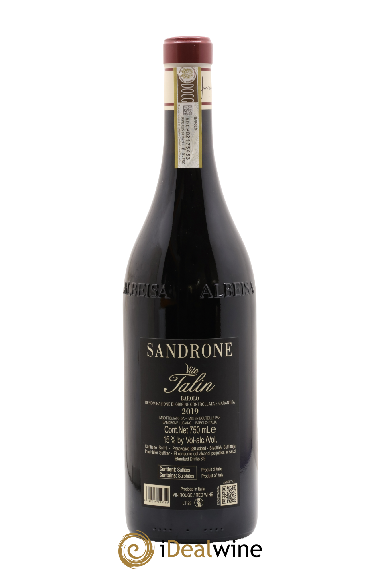 Barolo DOCG Vite Talin Luciano Sandrone 2019 - Lot de 1 bouteille - 1