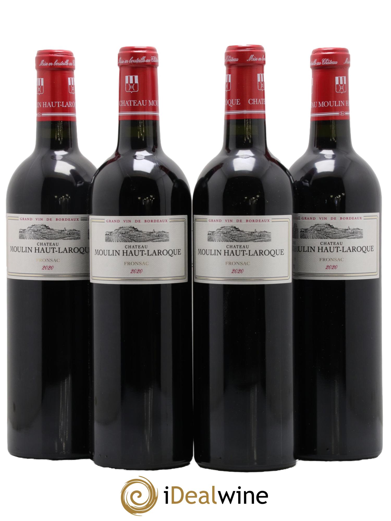 Fronsac Château Moulin Haut-Laroque 2020 - Lot de 4 bouteilles - 0