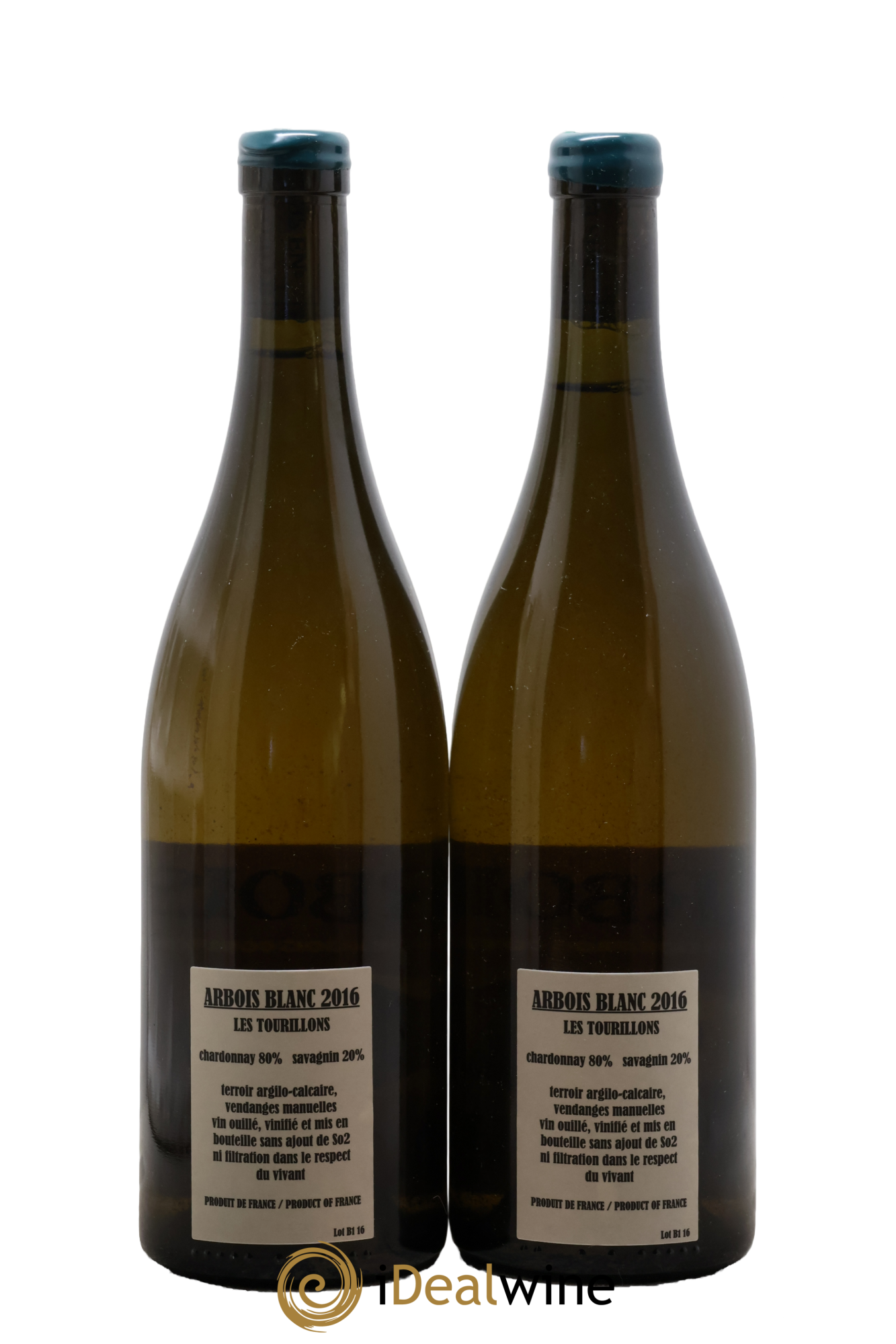 Arbois Chardonnay Savagnin Les Tourillons Adeline Houillon & Renaud Bruyère 2016 - Lot de 2 bouteilles - 1