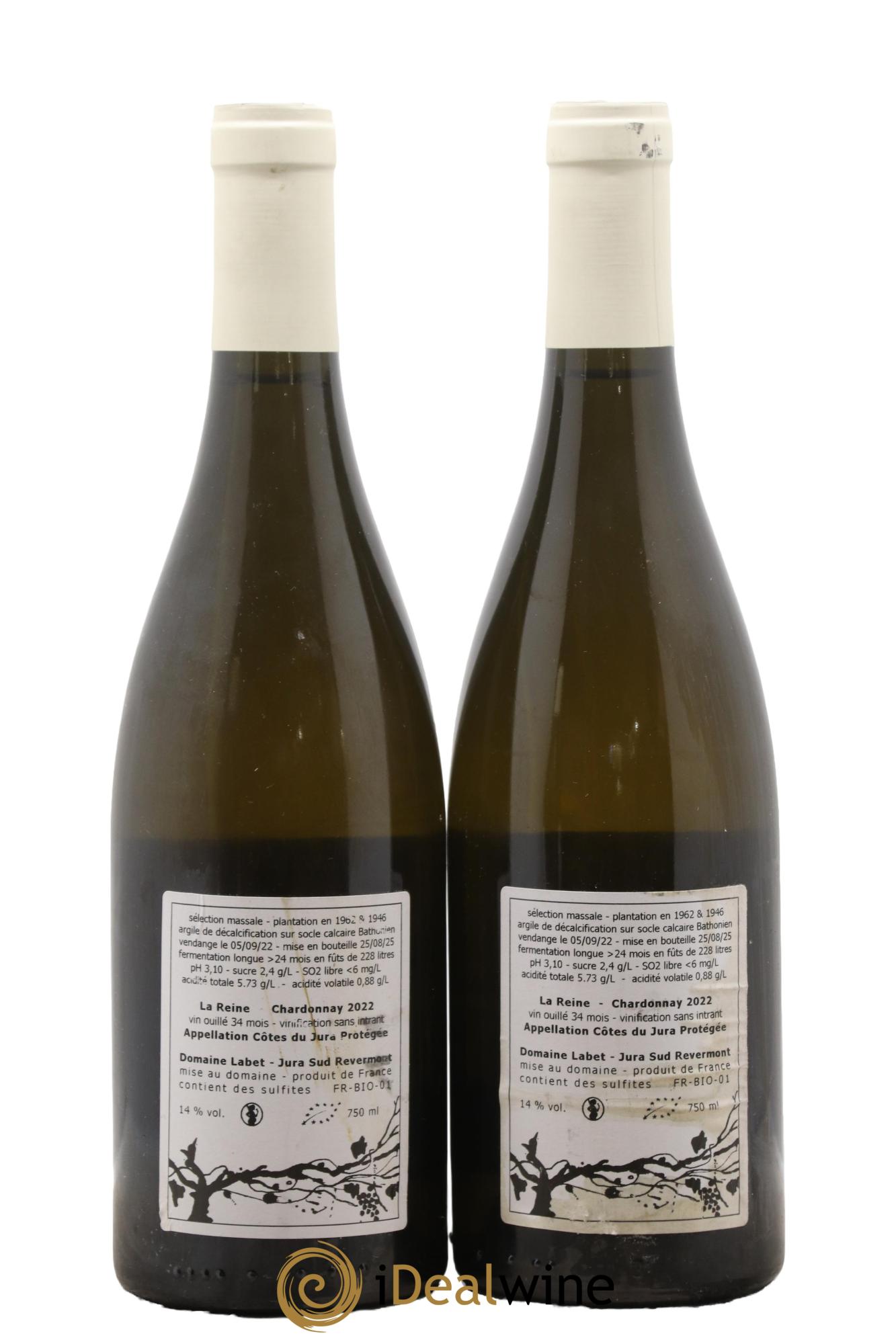 Côtes du Jura Chardonnay La Reine Romain - Julien  - Charline Labet 2022 - Lot of 2 bottles - 1