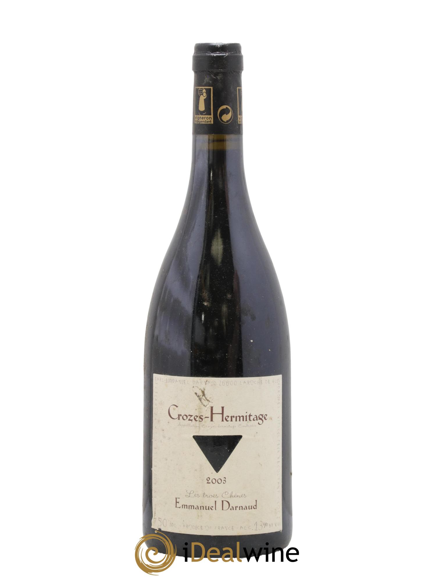 Crozes-Hermitage Les Trois Chênes Domaine Darnaud 2003 - Lot of 1 bottle - 0