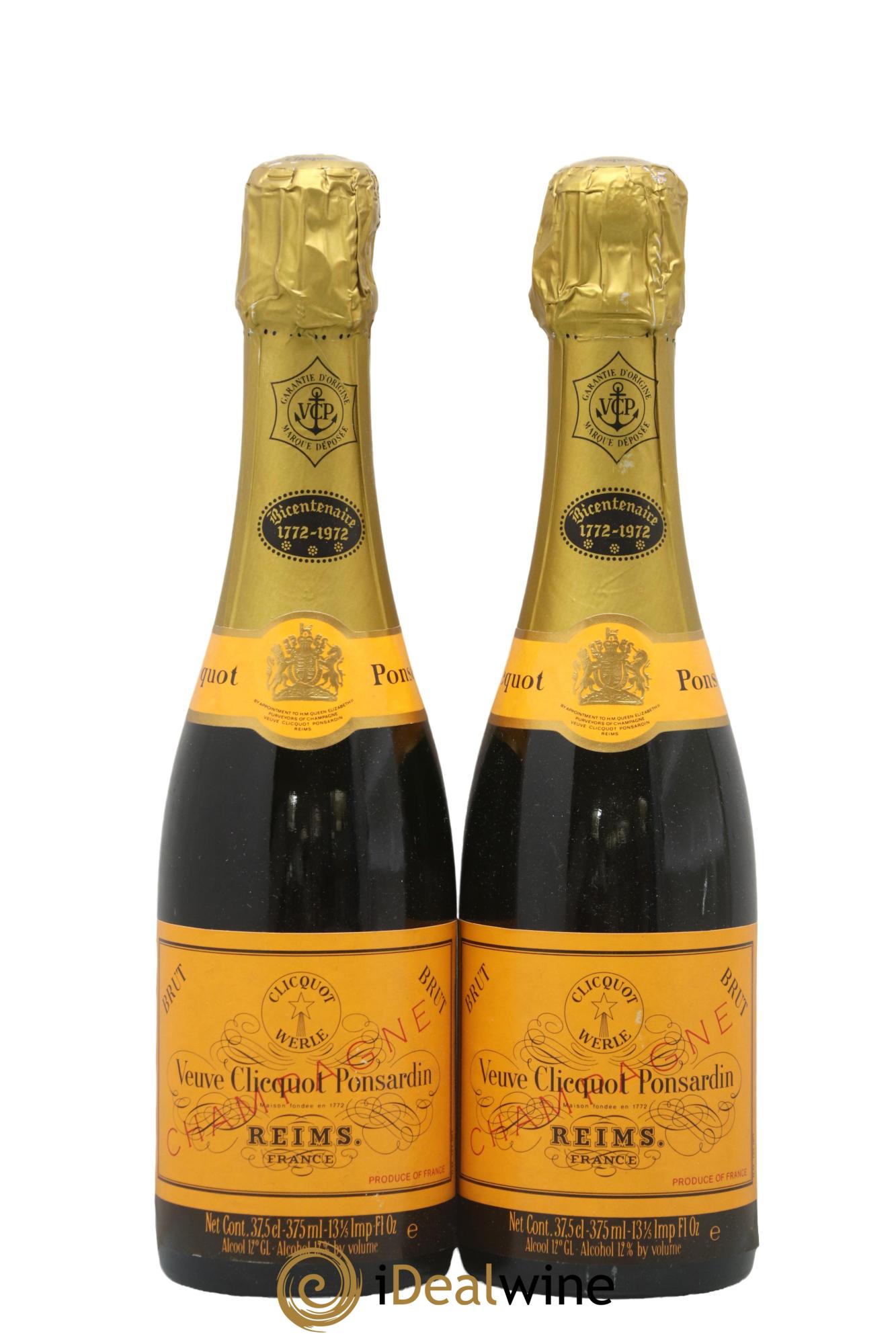 Bicentenaire 1772-1972 Veuve Clicquot - Lot of 2 half-bottles - 0