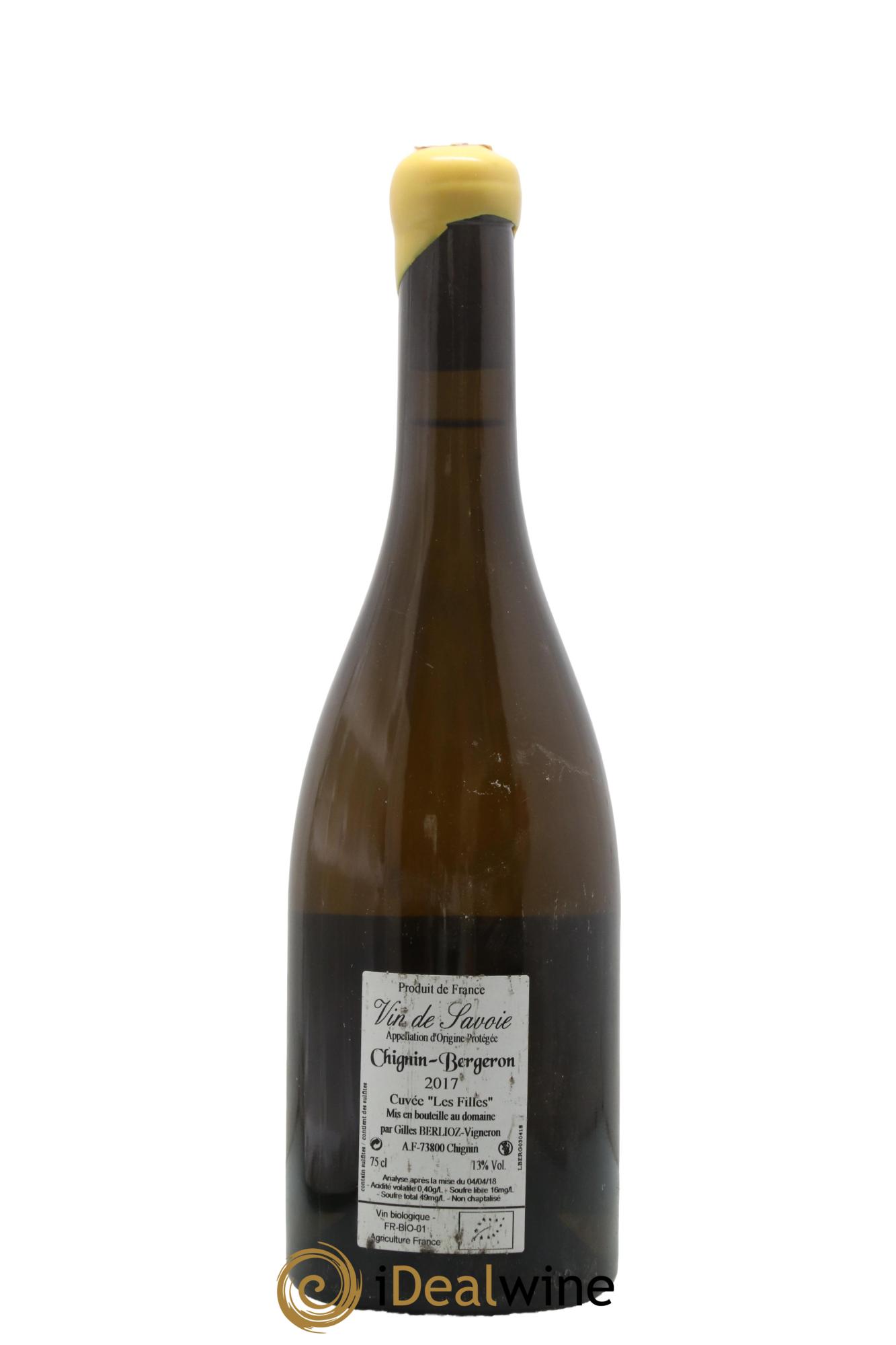 Vin de Savoie Chignin-Bergeron Les Filles Gilles Berlioz 2017 - Lotto di 1 bottiglia - 1