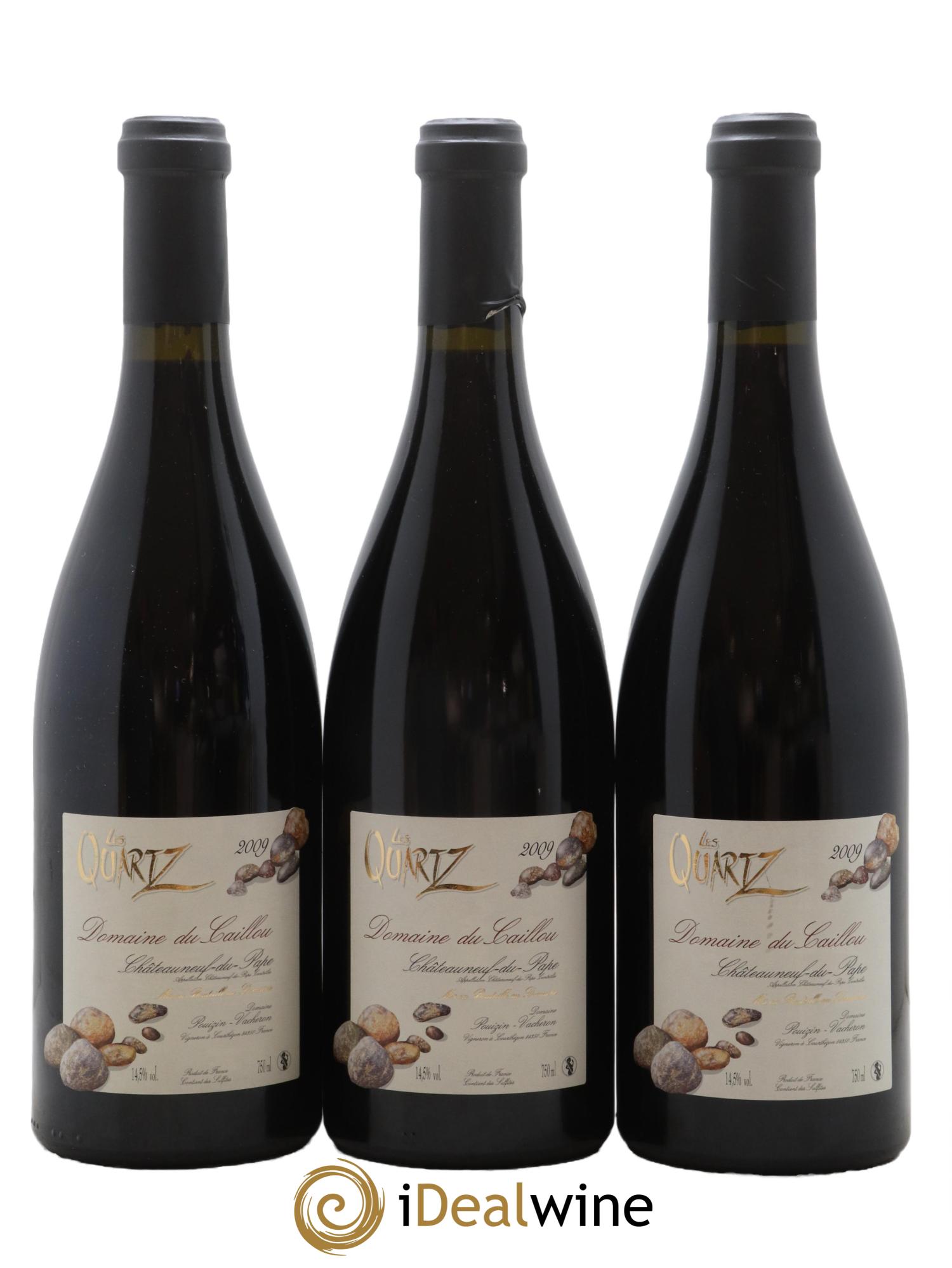 Châteauneuf-du-Pape Les Quartz Clos du Caillou 2009 - Lot de 3 bouteilles - 0
