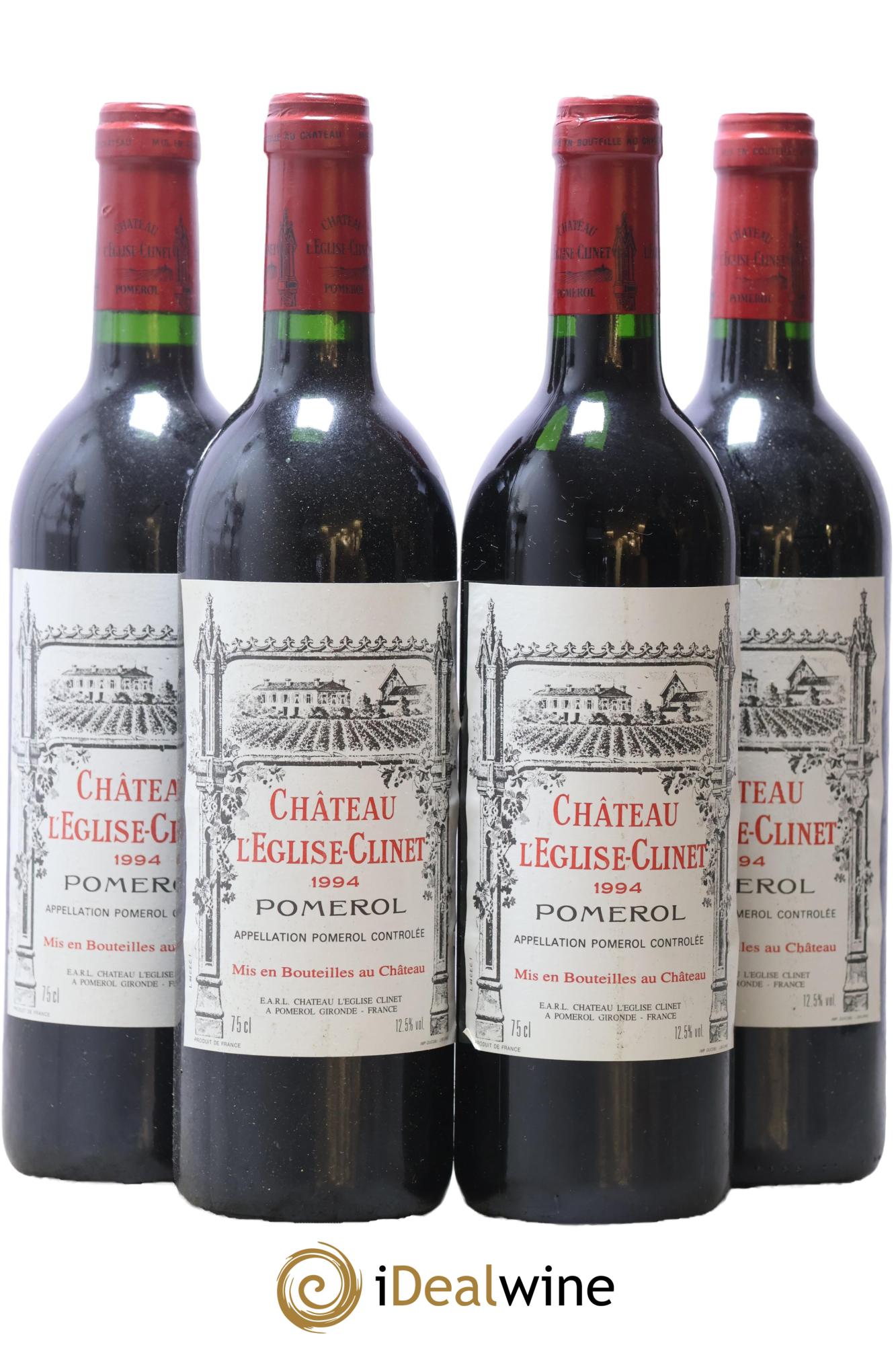 Château l' Église Clinet 1994 - Lot of 4 bottles - 0
