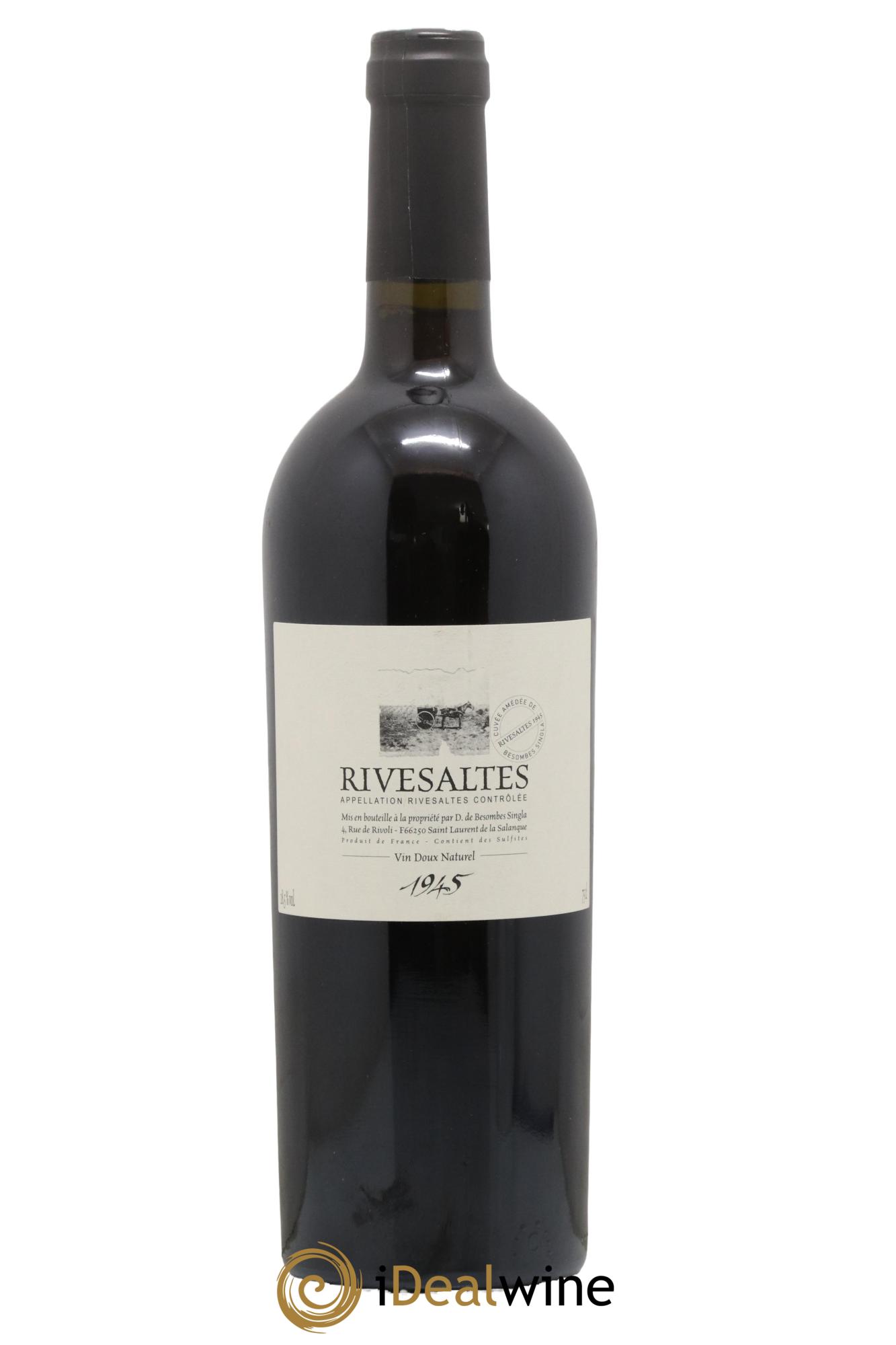 Rivesaltes Amédée de Besombes Singla (Domaine) 1945 - Lot de 1 bouteille - 0