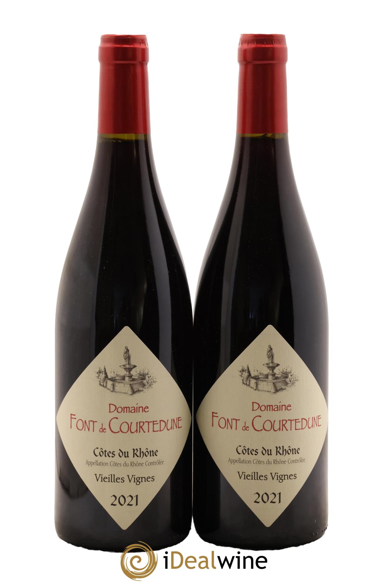 Côtes-du-Rhône-Villages Vieilles Vignes Font de Courtedune 2021 - Lot de 2 bouteilles - 0