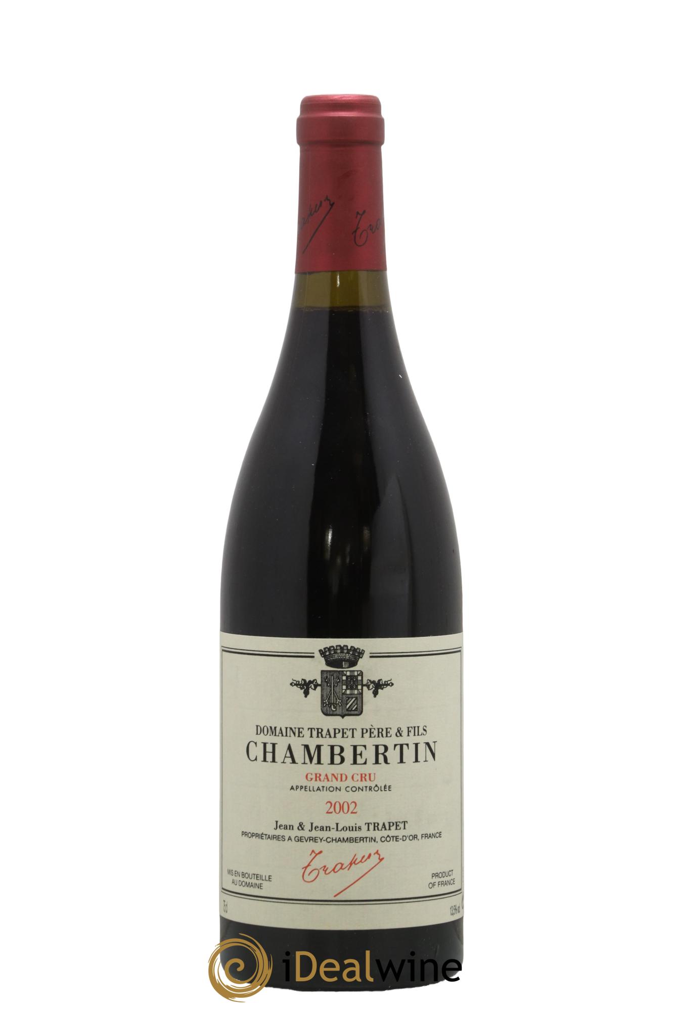 Chambertin Grand Cru Domaine Trapet 2002 - Lot de 1 bouteille - 0
