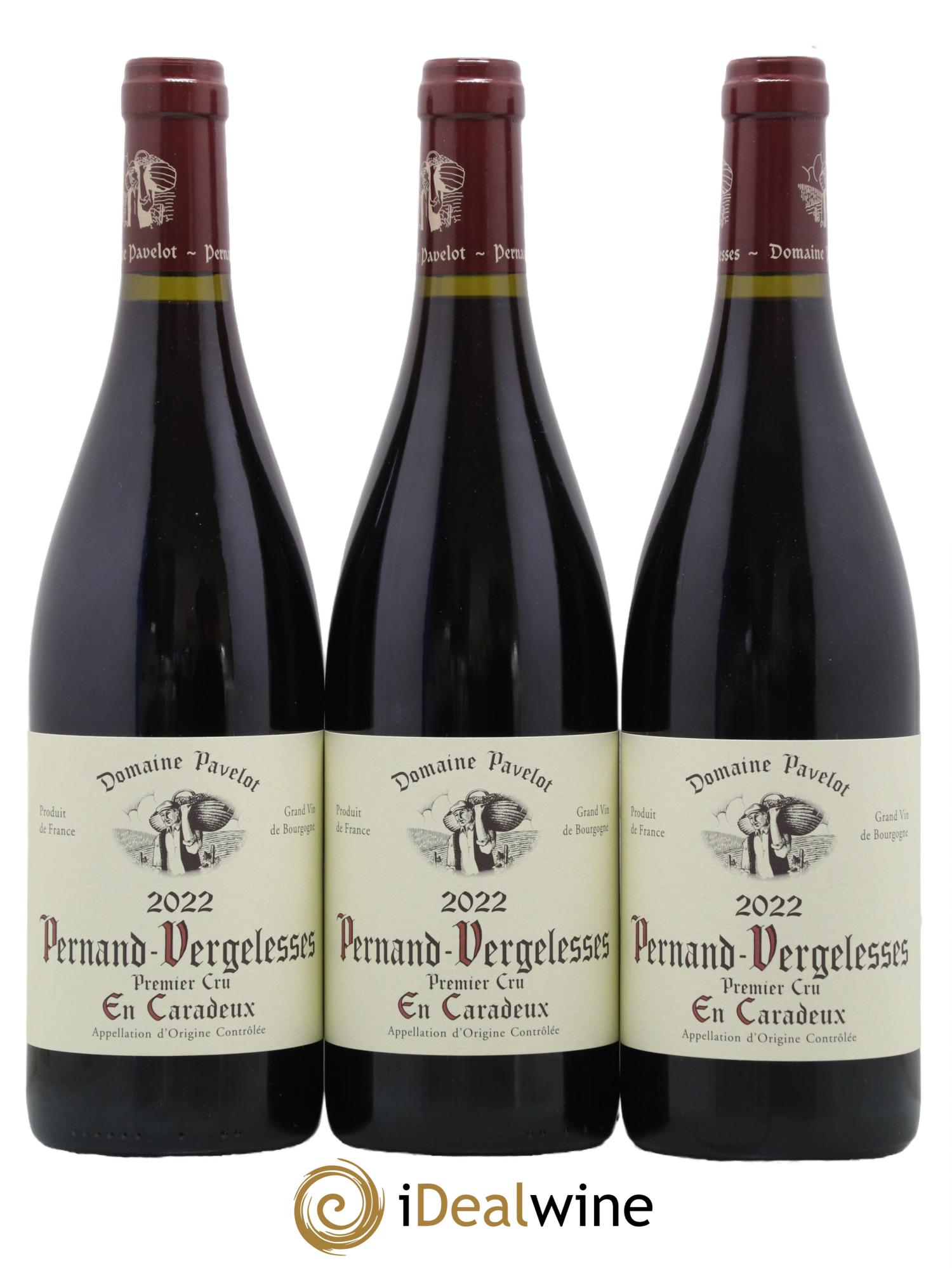 Pernand-Vergelesses 1er Cru En Caradeux Domaine Pavelot 2022 - Lot de 3 bouteilles - 0