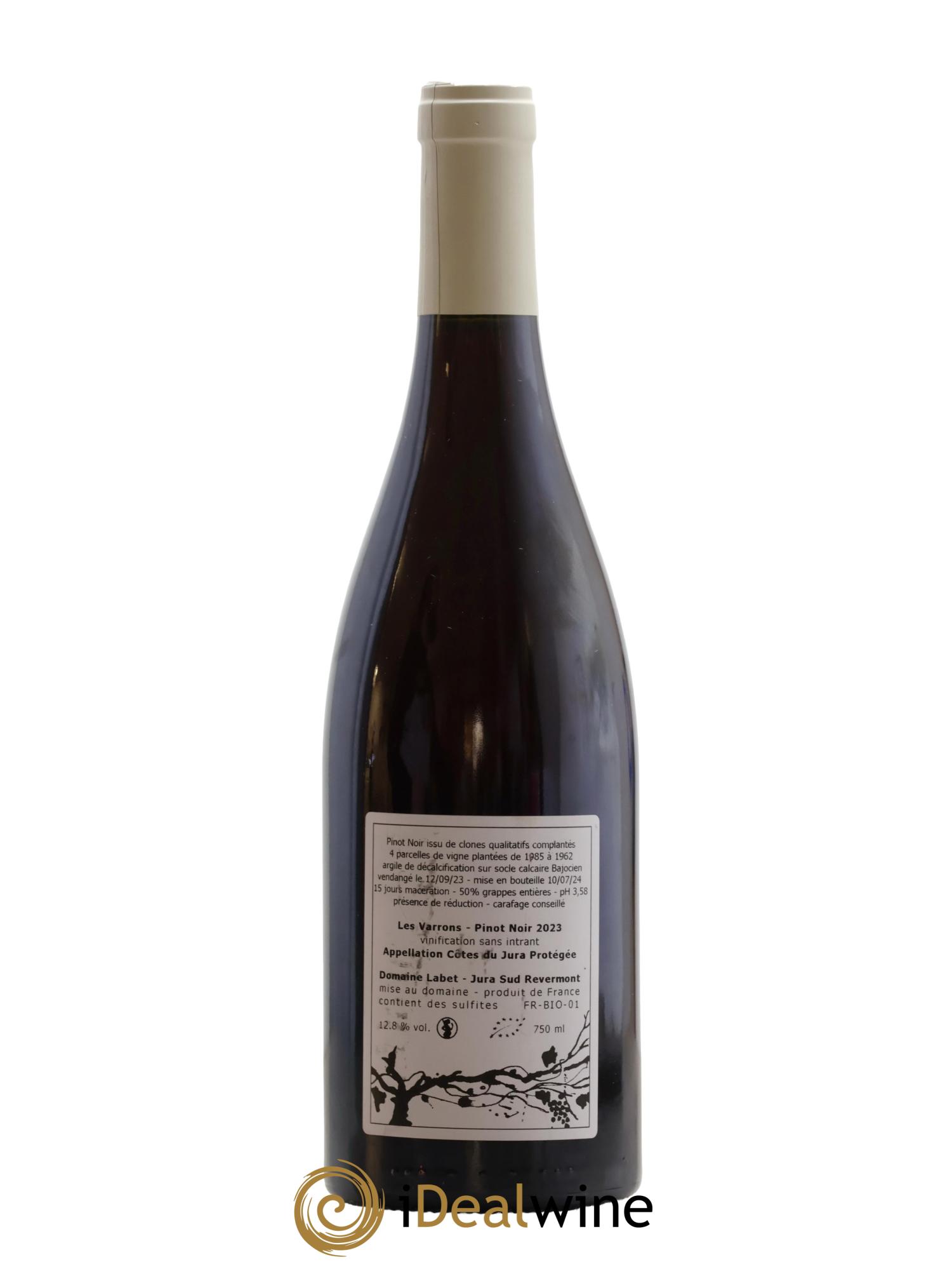 Côtes du Jura Pinot Noir Les Varrons Sélection Massale Romain - Julien - Charline Labet 2023 - Lot de 1 bouteille - 1